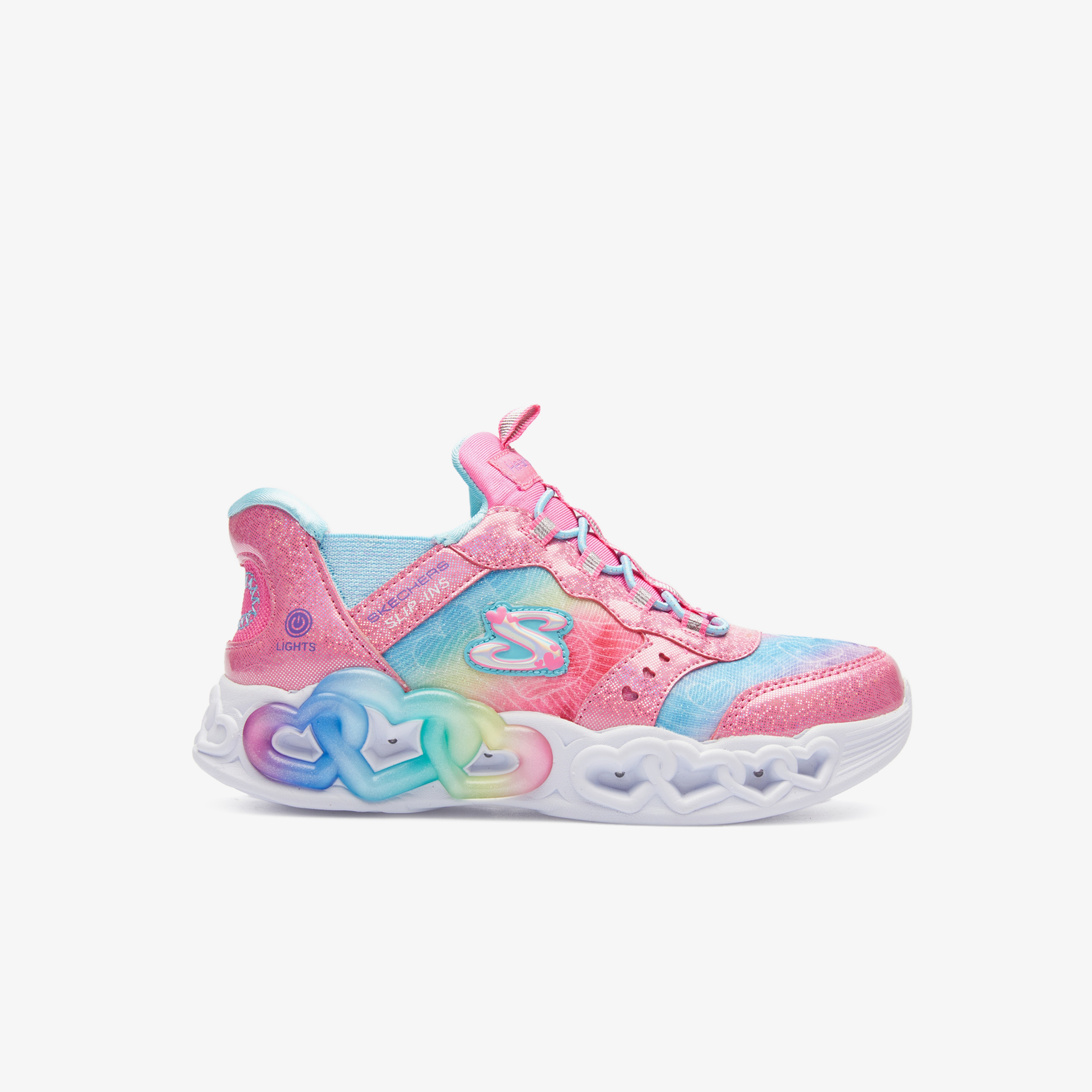 Skechers Infinite Heart Lights Çocuk Işıklı Pembe Spor Ayakkabı