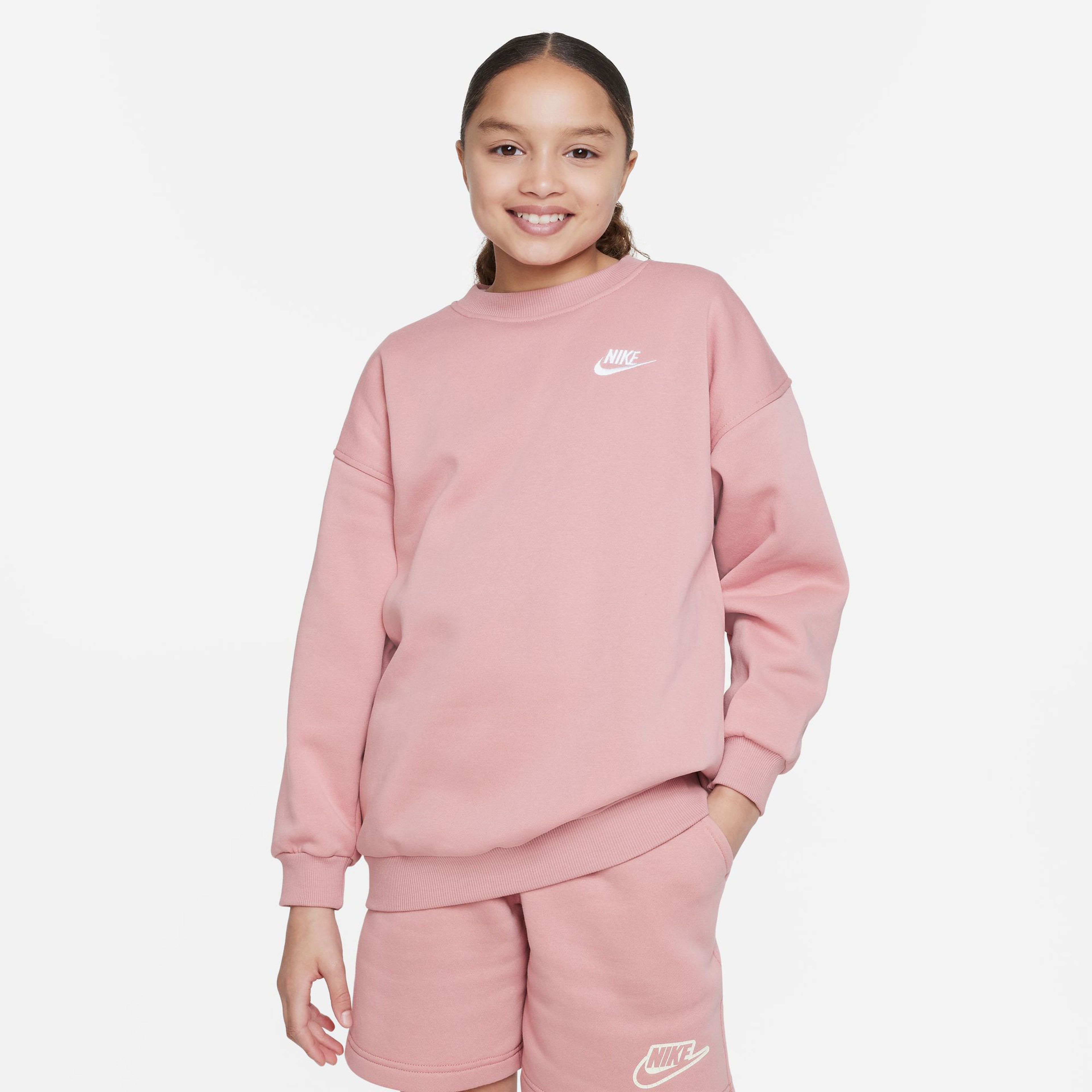 Nike Sportswear Club Fleece Çocuk Pembe Sweatshirt