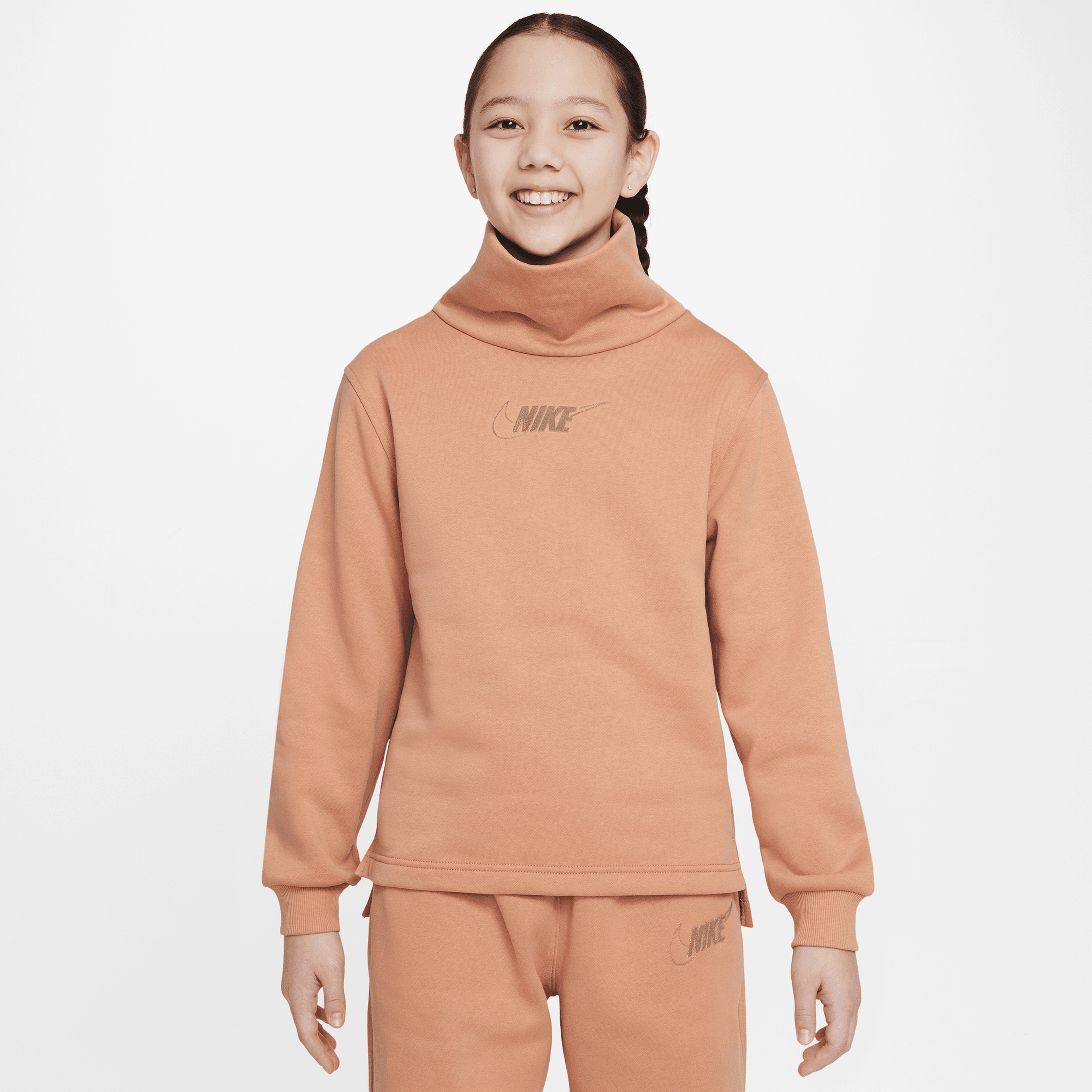 Nike Sportswear Club Flc Fnl Ls Çocuk Kahverengi Sweatshirt