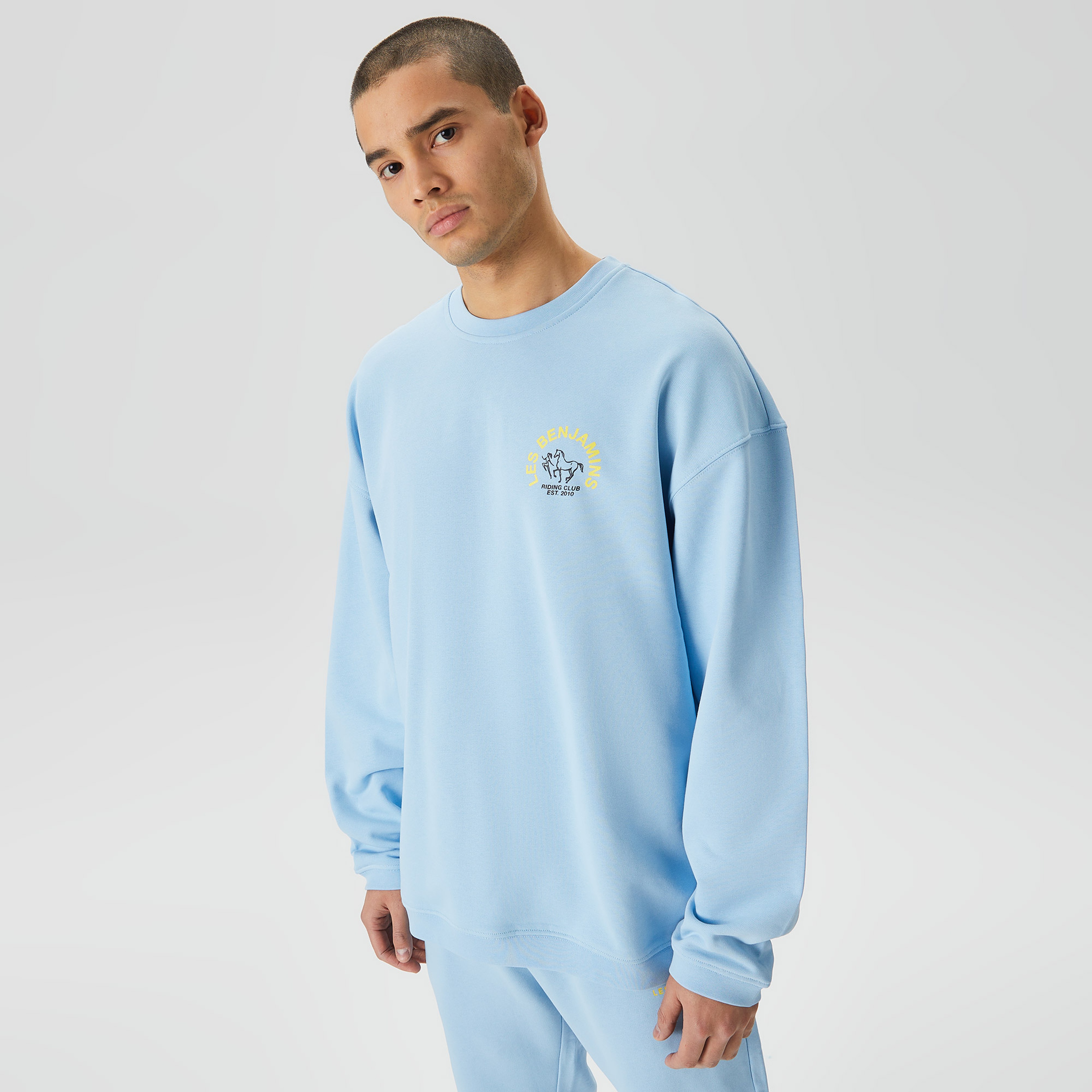 Les Benjamins Wholesale Exclusives Erkek Mavi Sweatshirt