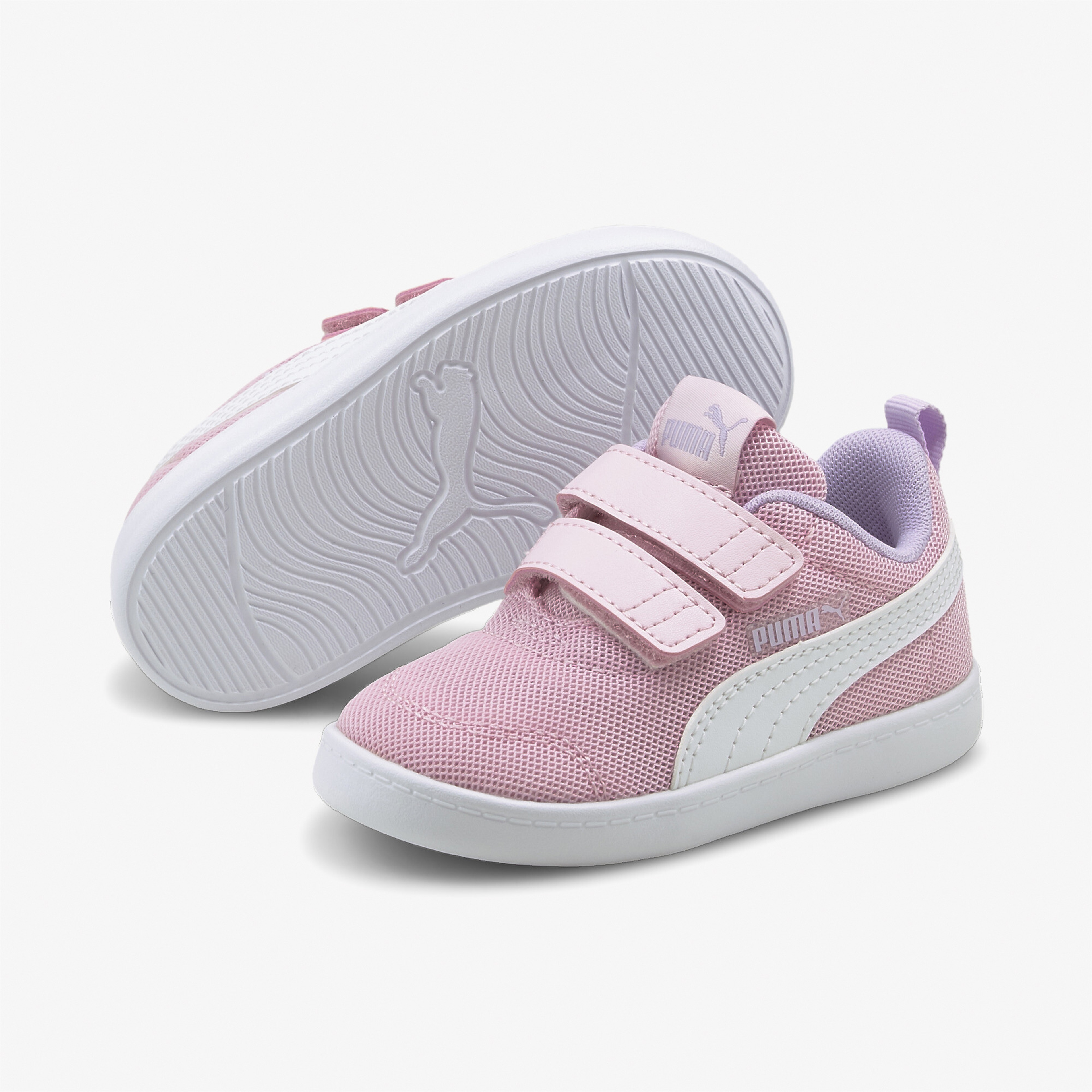 Puma Courtflex V2 Mesh Bebek Pembe Spor Ayakkabı