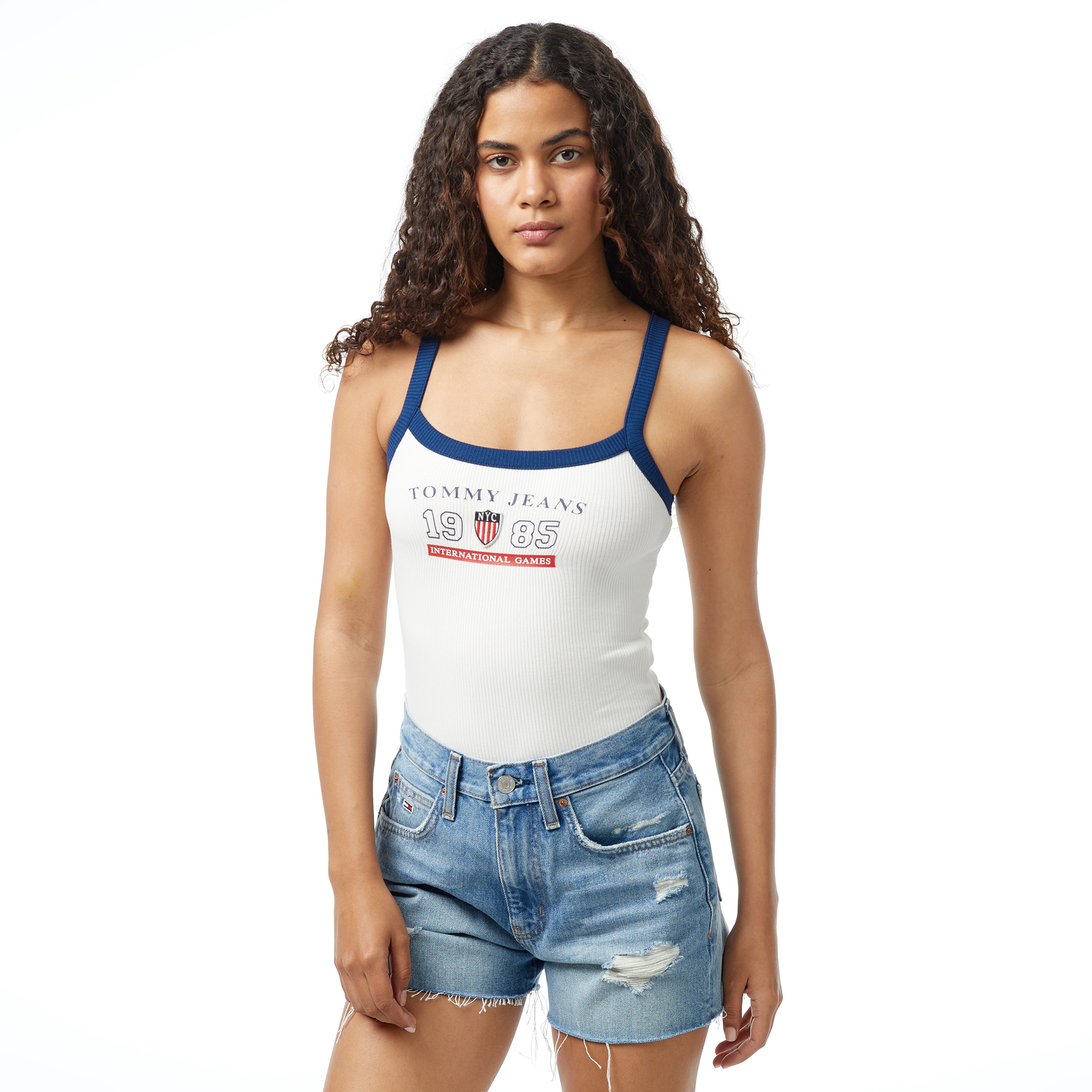 Tommy Jeans Archive Games Kadın Beyaz Bodysuit