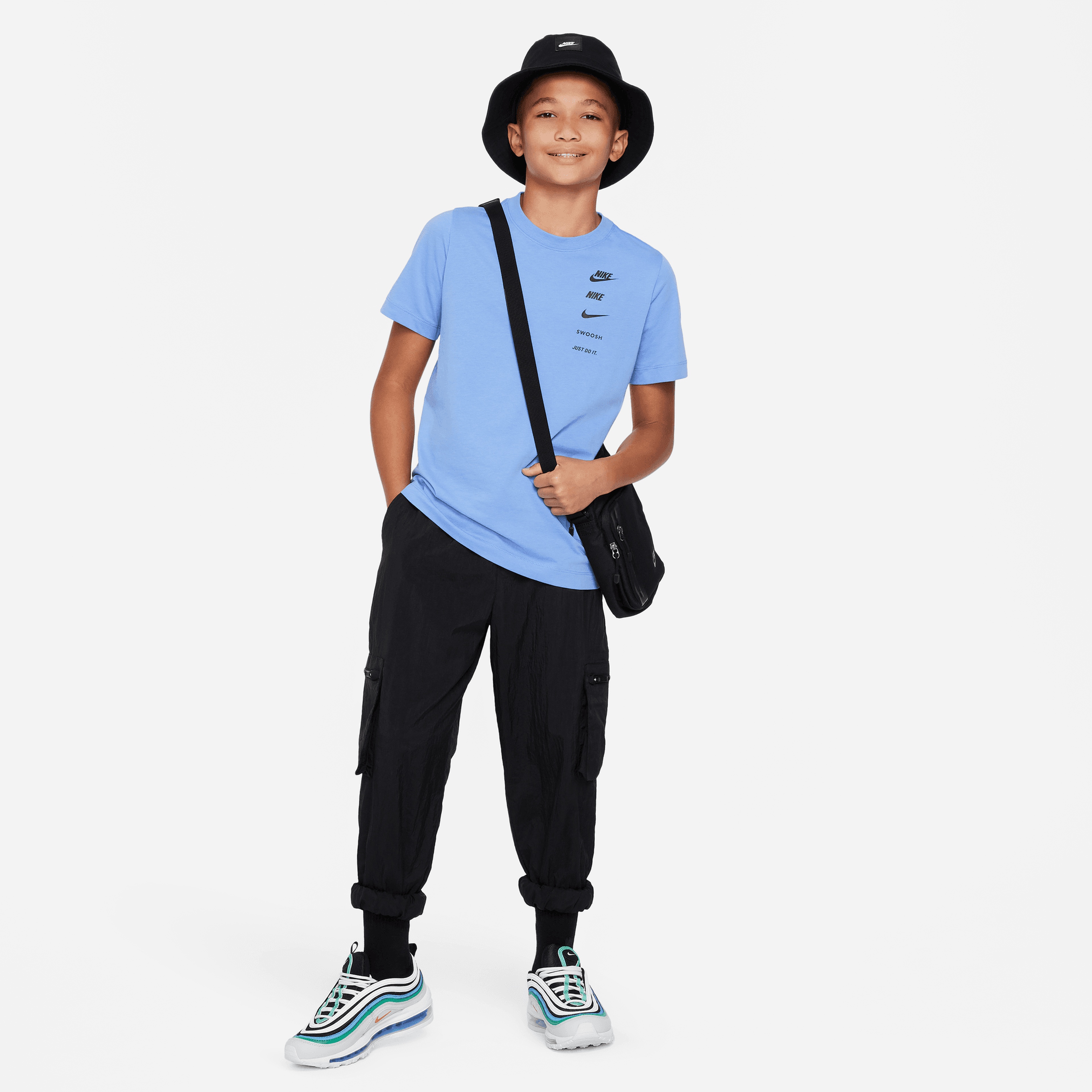 Nike Sportswear Si Graphic Çocuk Mavi T-Shirt