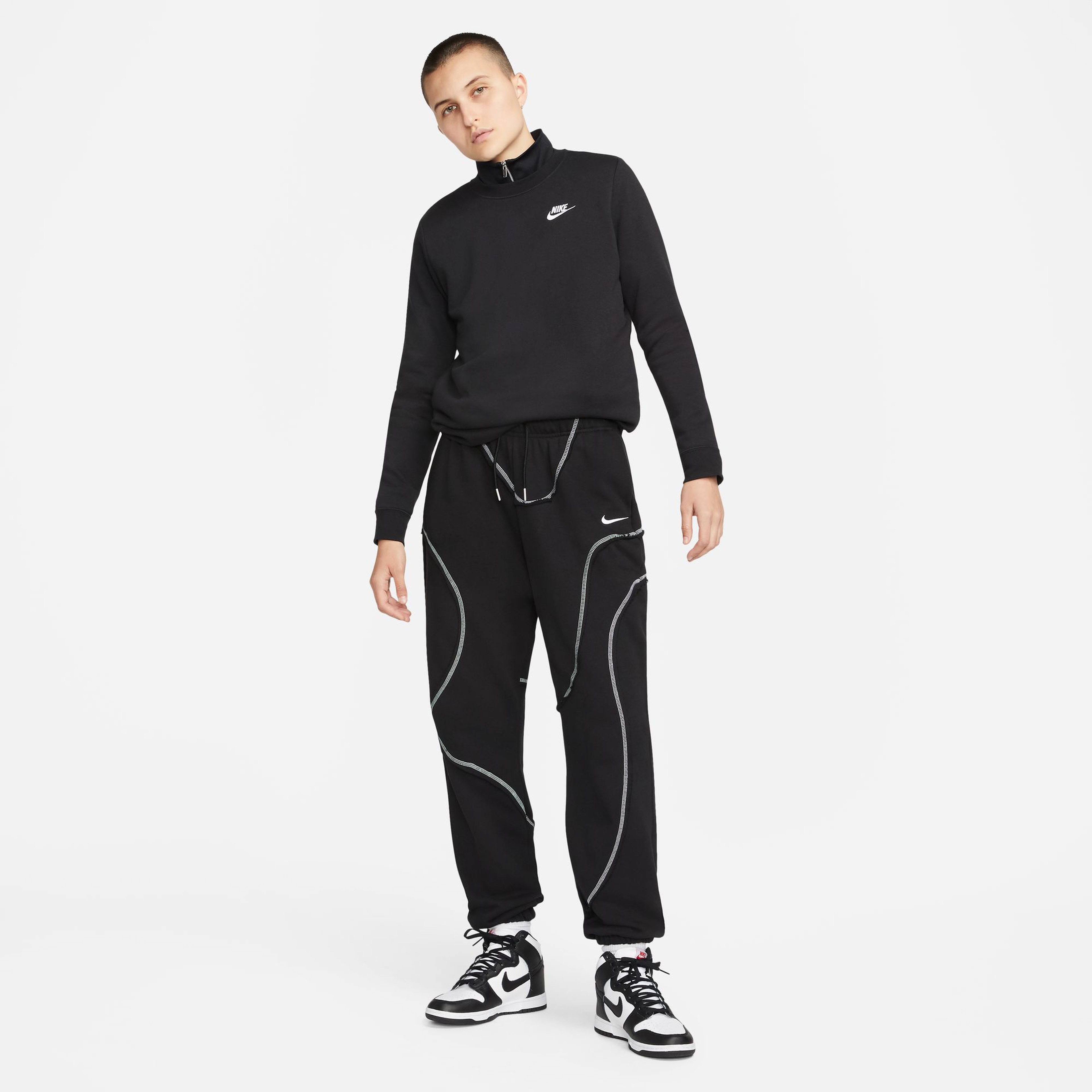 Nike Sportswear Club Fleece Kadın Siyah Günlük Sweatshirt