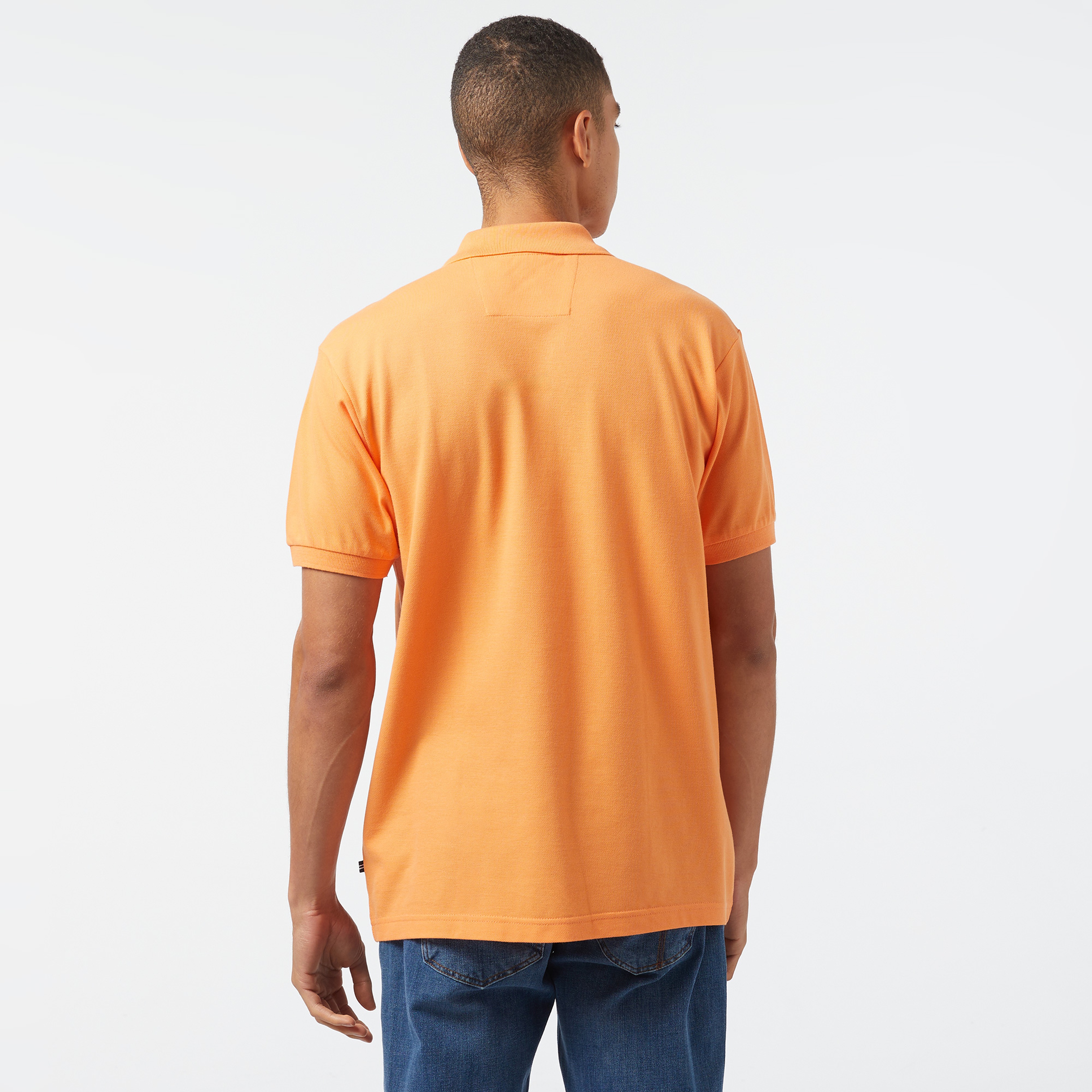 Nautica Erkek Turuncu Classic Fit Kısa Kollu Polo Yaka T-Shirt