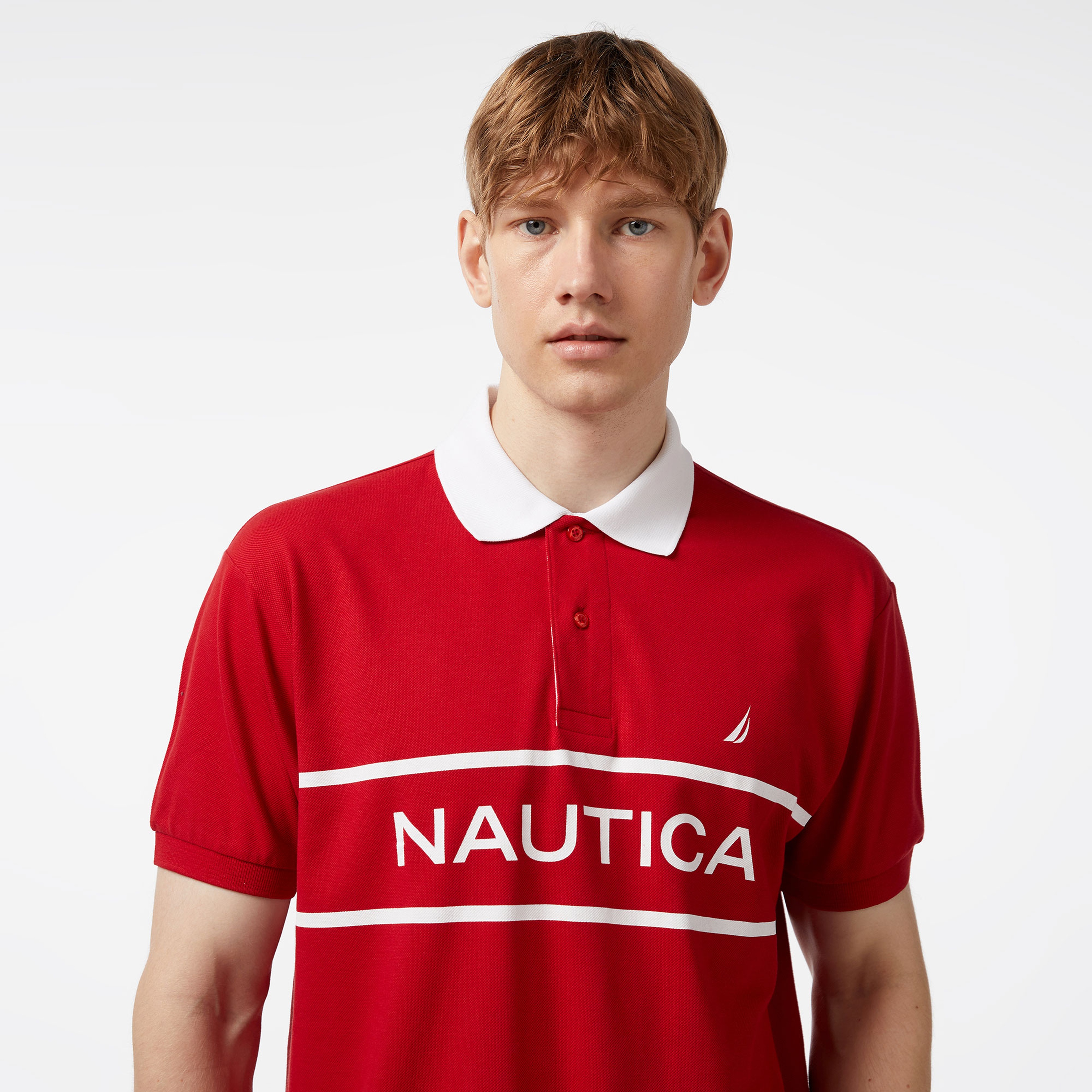 Nautica Erkek Kırmızı Classic Fit Kısa Kollu Polo Yaka T-Shirt