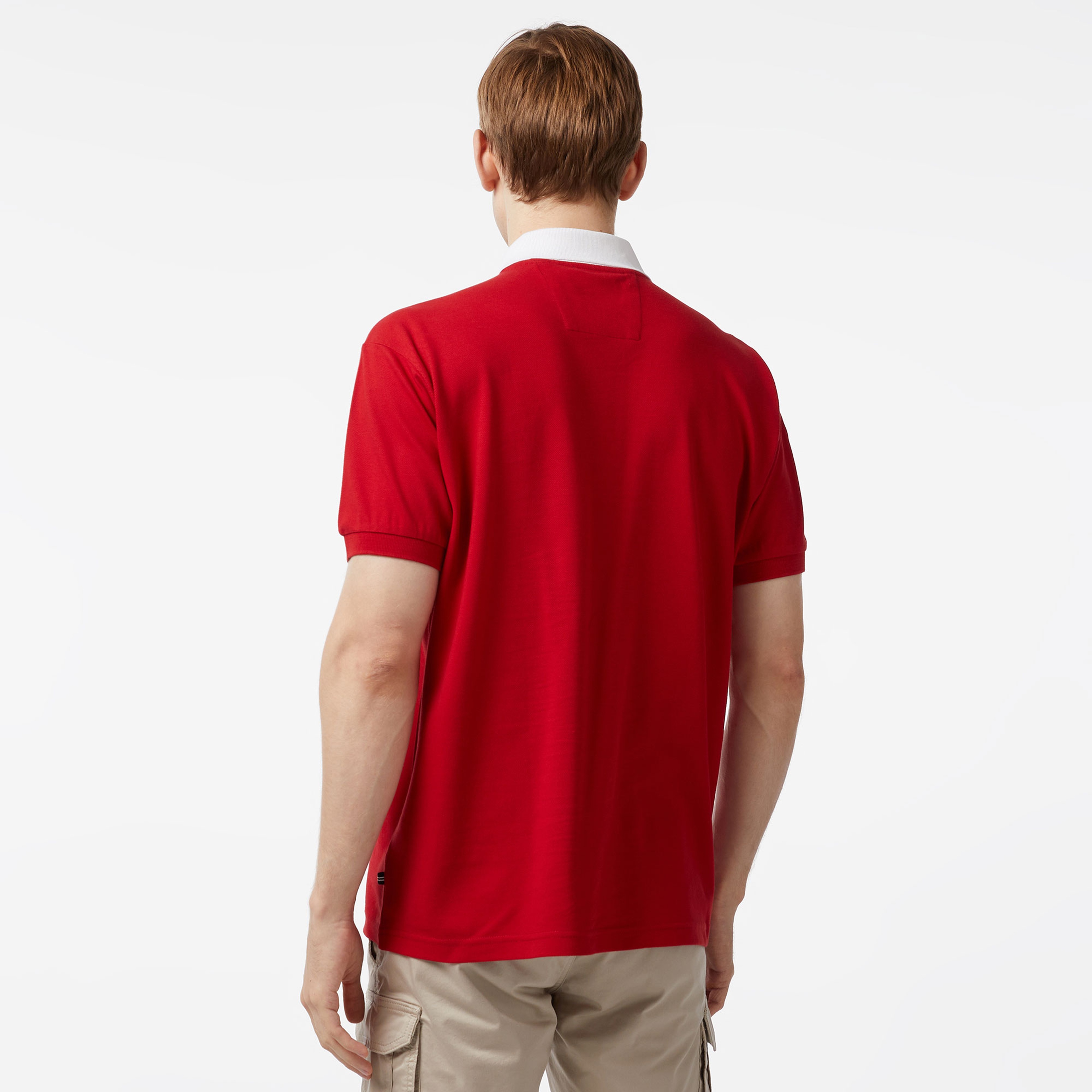 Nautica Erkek Kırmızı Classic Fit Kısa Kollu Polo Yaka T-Shirt