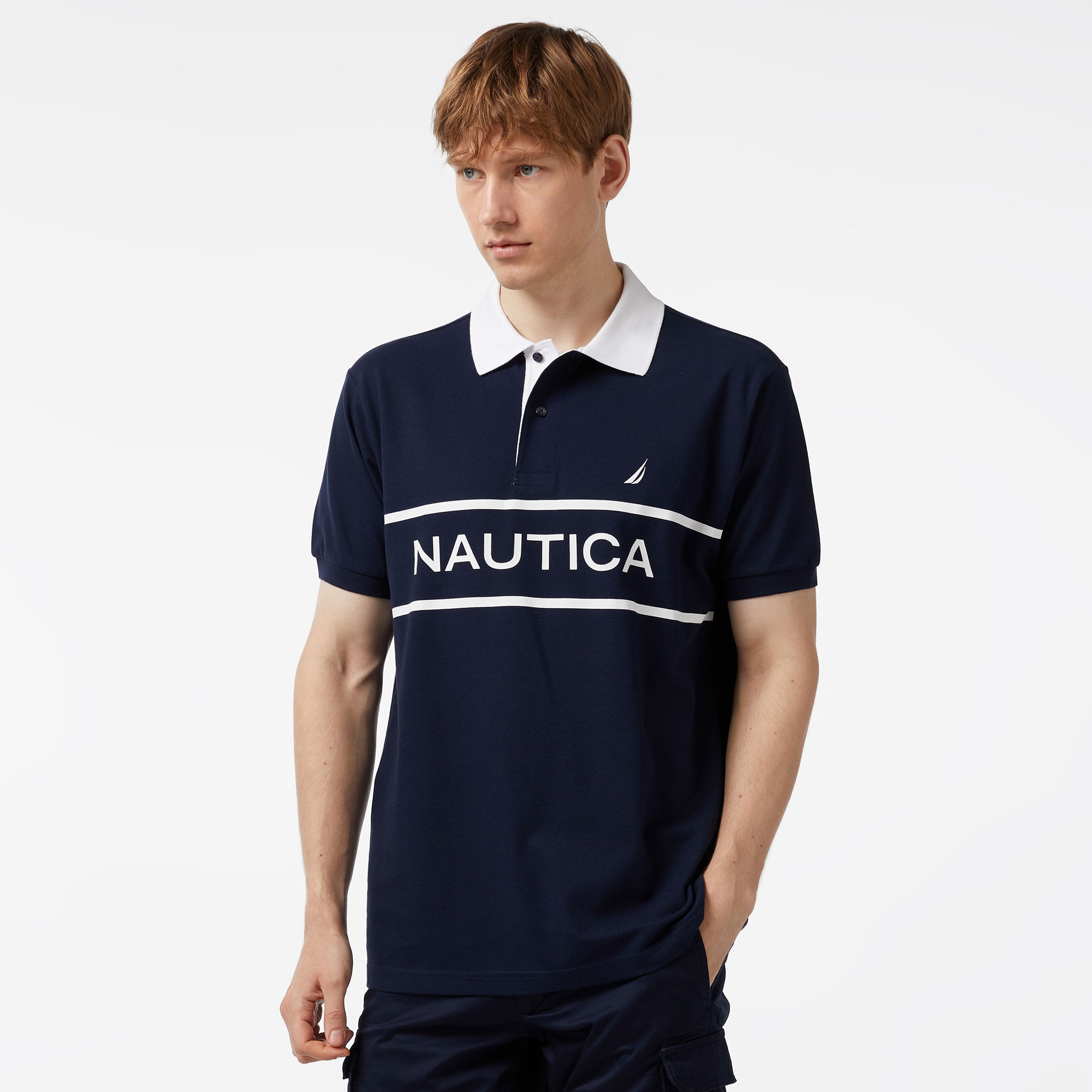 Nautica Erkek Lacivert Classic Fit Kısa Kollu Polo