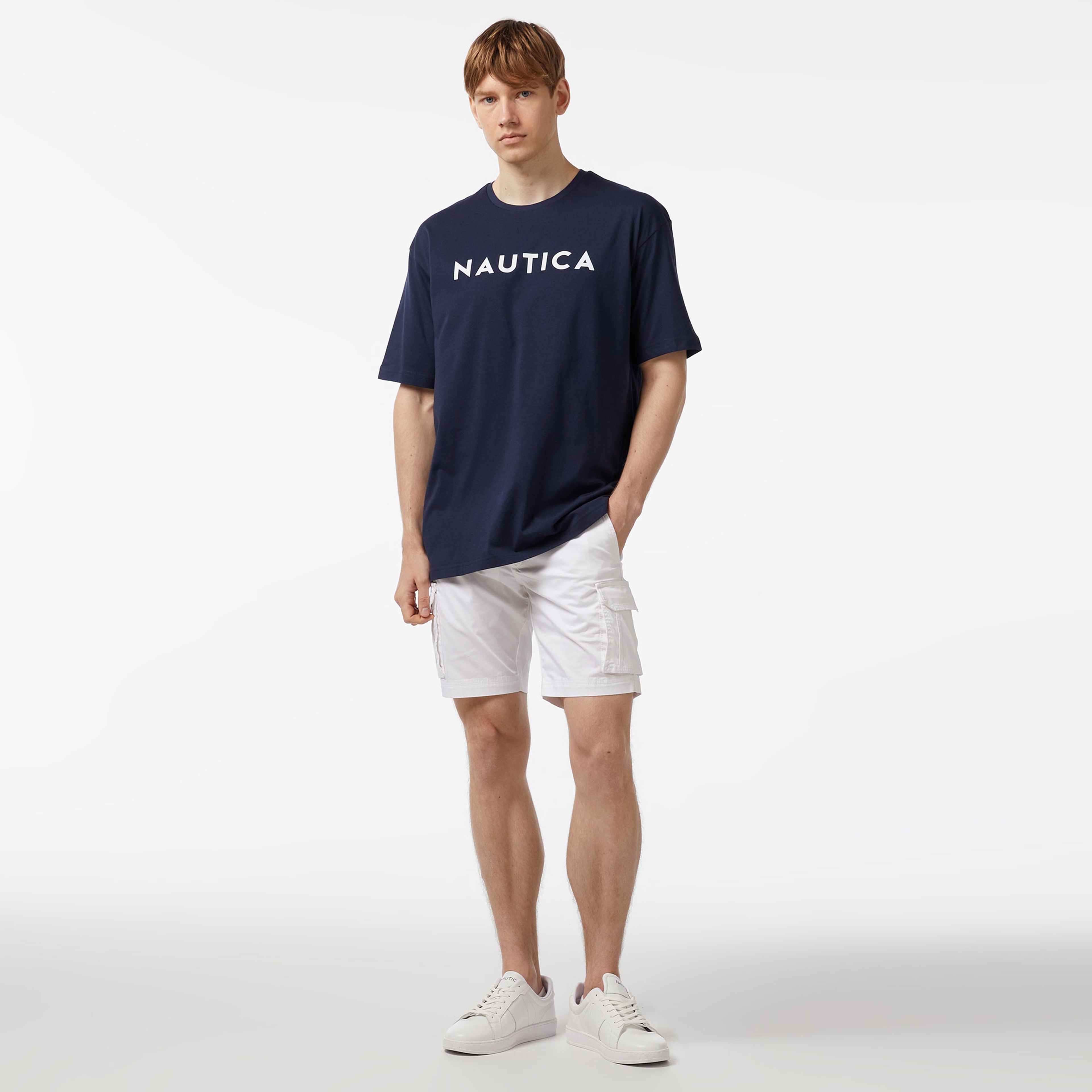 Nautica Erkek Lacivert Oversize T-Shirt