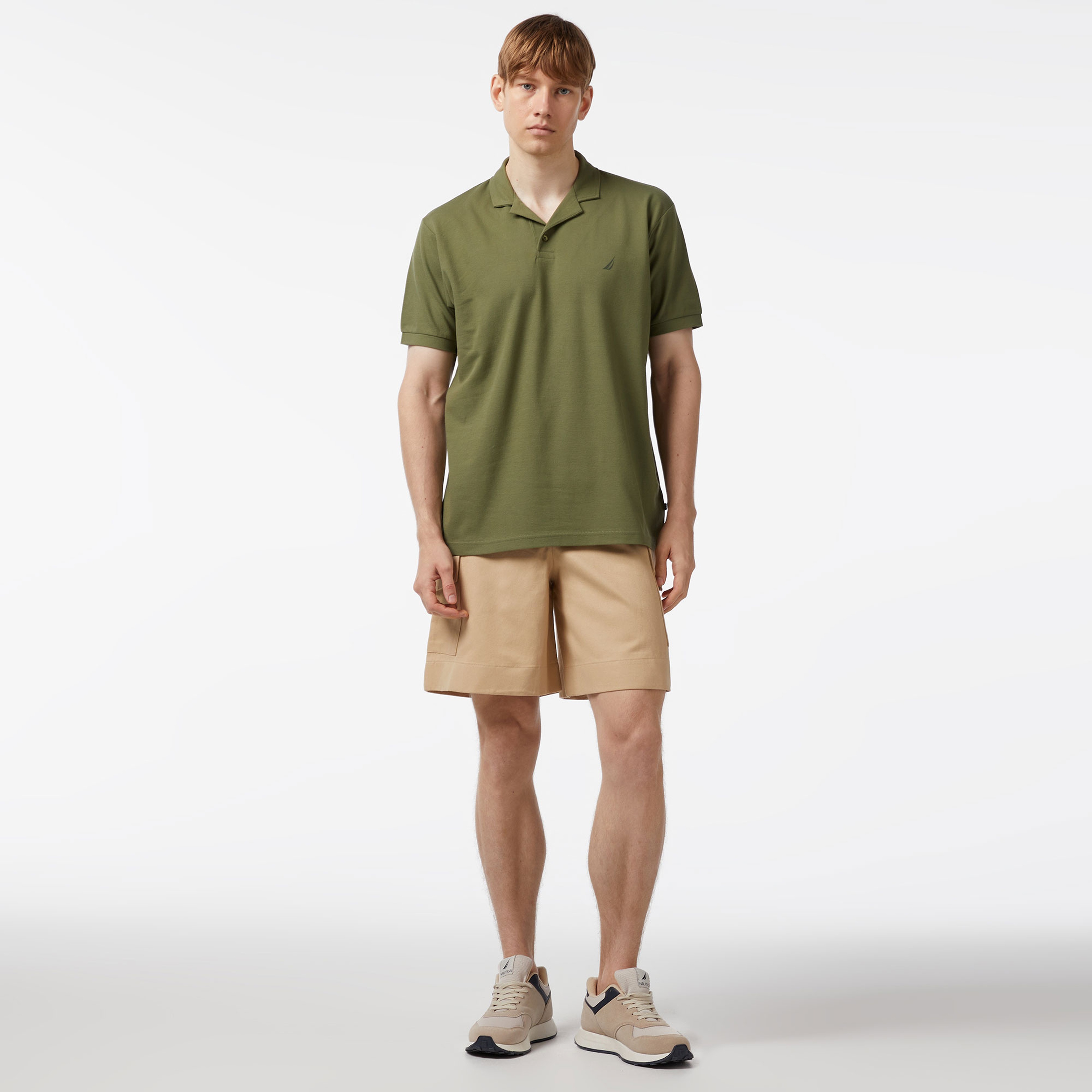 Nautica Erkek Yeşil Classic Fit Kısa Kollu Polo