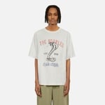 ERKEK BASKILI BİSİKLET YAKA BEYAZ  T-SHIRT