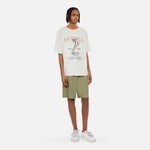 ERKEK BASKILI BİSİKLET YAKA BEYAZ  T-SHIRT