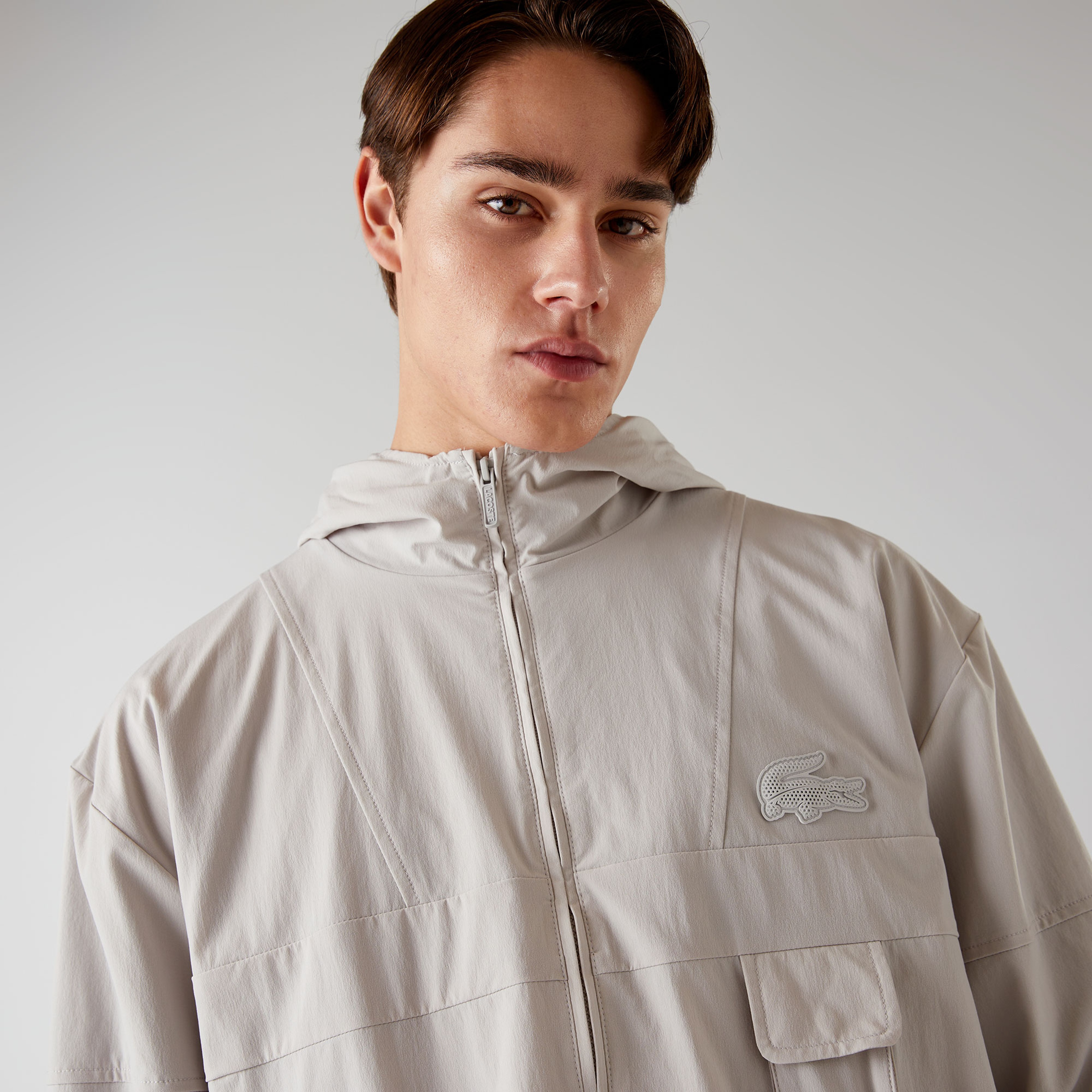 Lacoste x House of SuperStep Erkek Gri Ceket