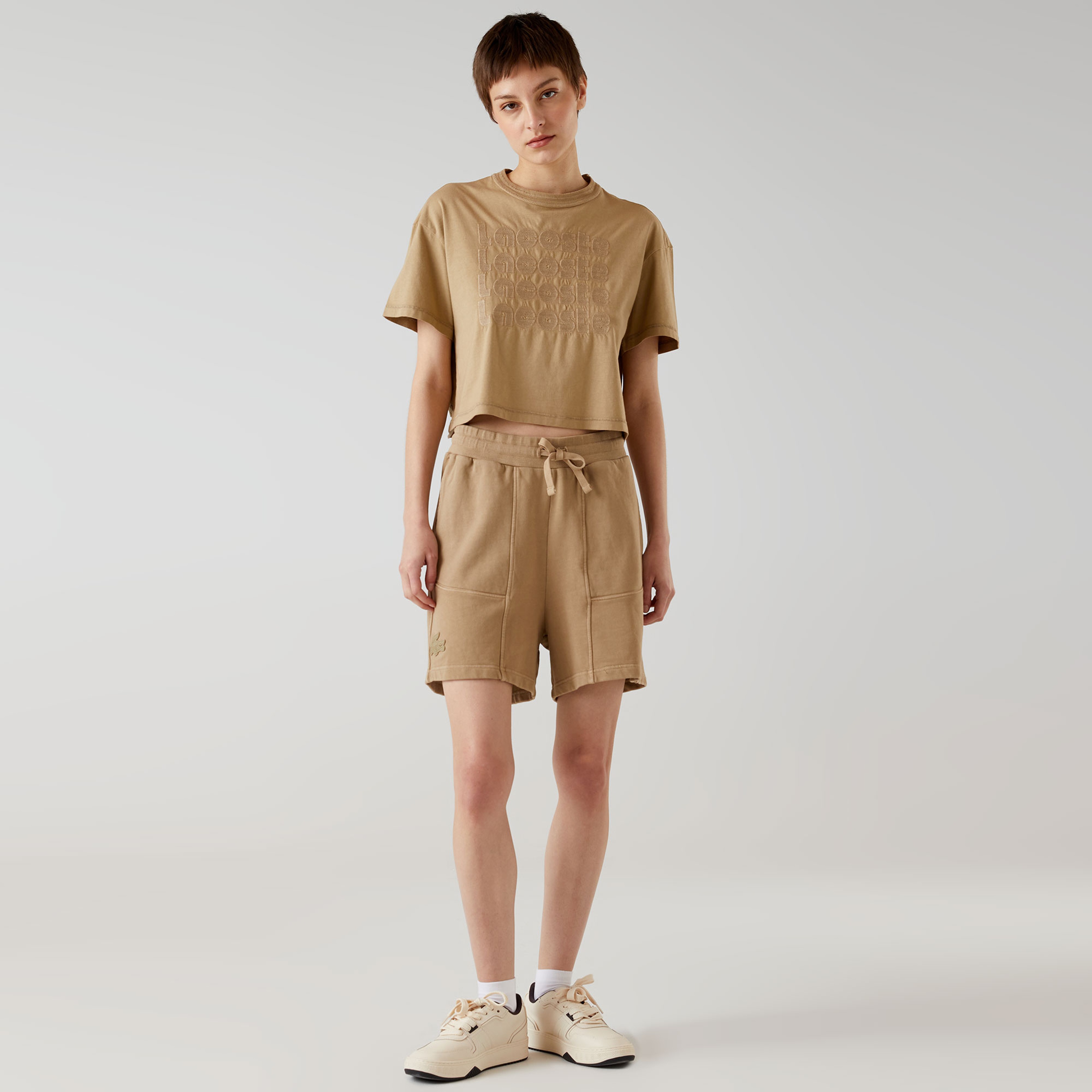 Lacoste x House of SuperStep Kadın Kahverengi Şort