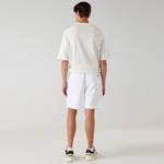Lacoste Signature Print Erkek Beyaz Şort