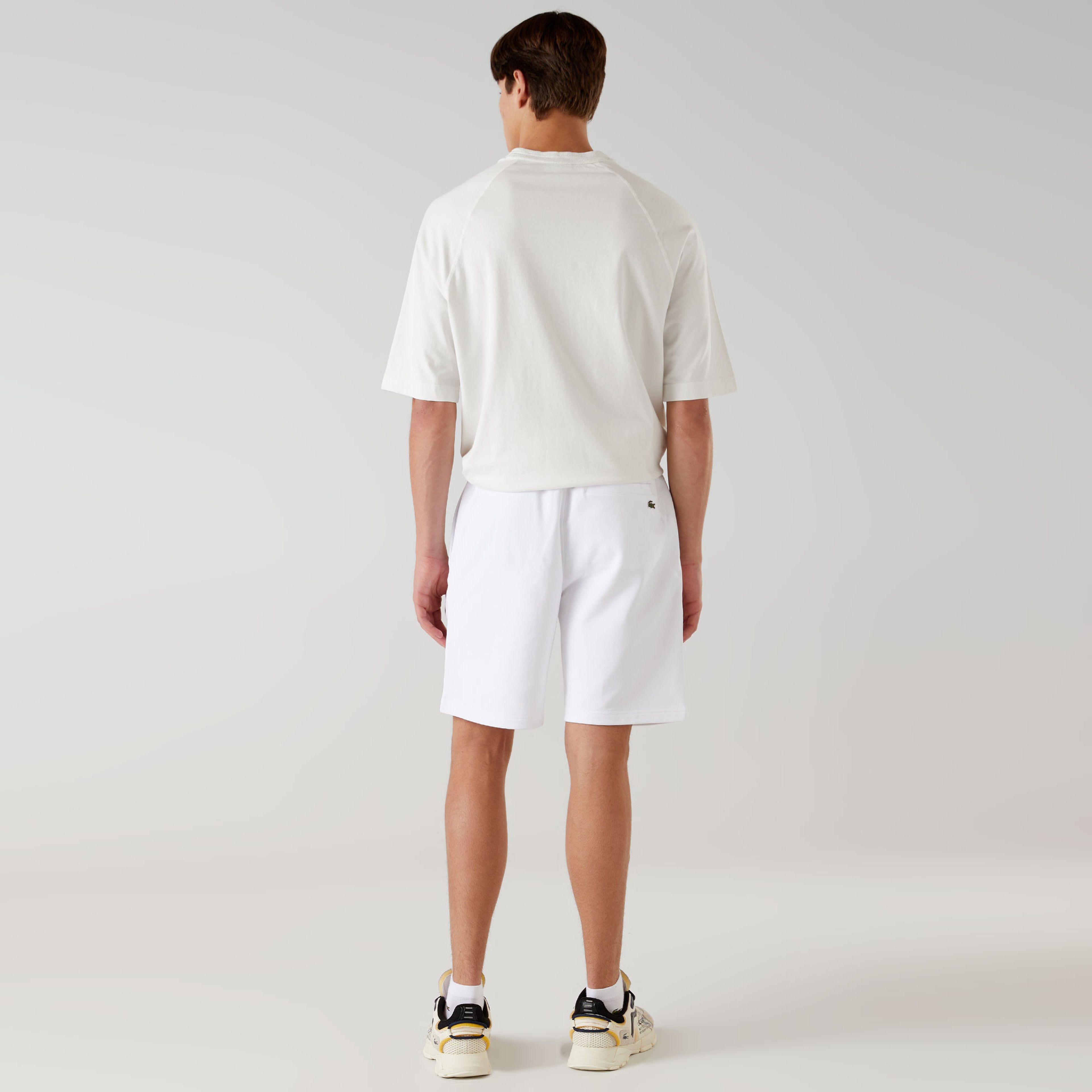 Lacoste Signature Print Erkek Beyaz Şort