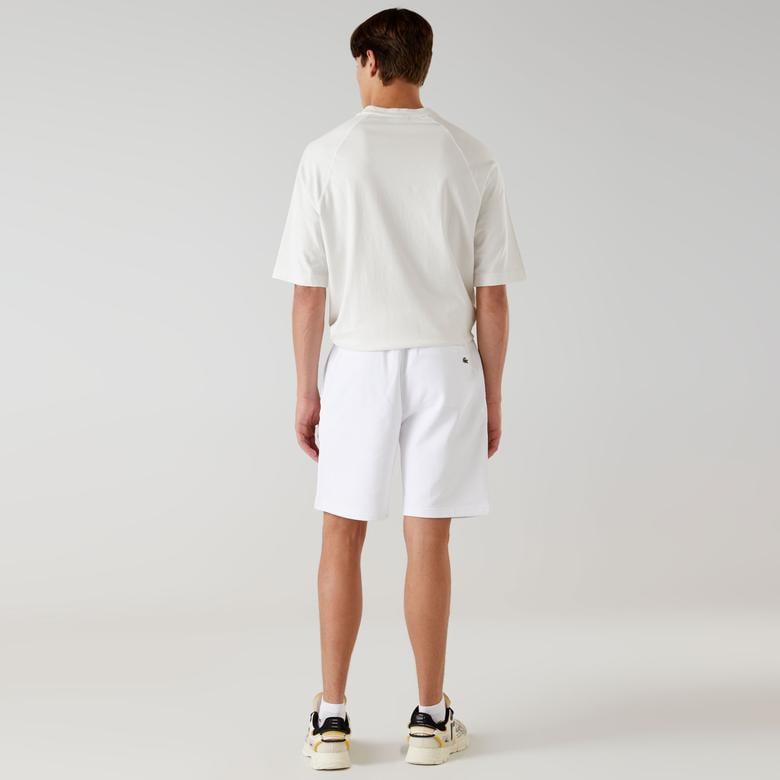 Lacoste Signature Print Erkek Beyaz Şort