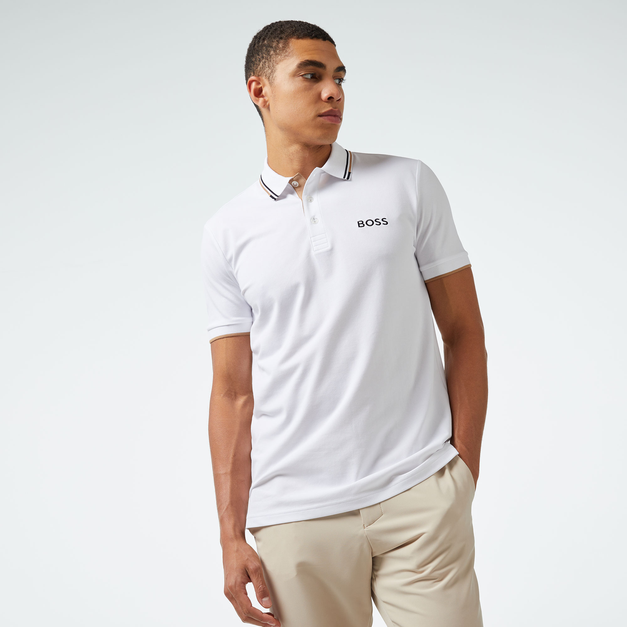 Boss Erkek Beyaz Polo