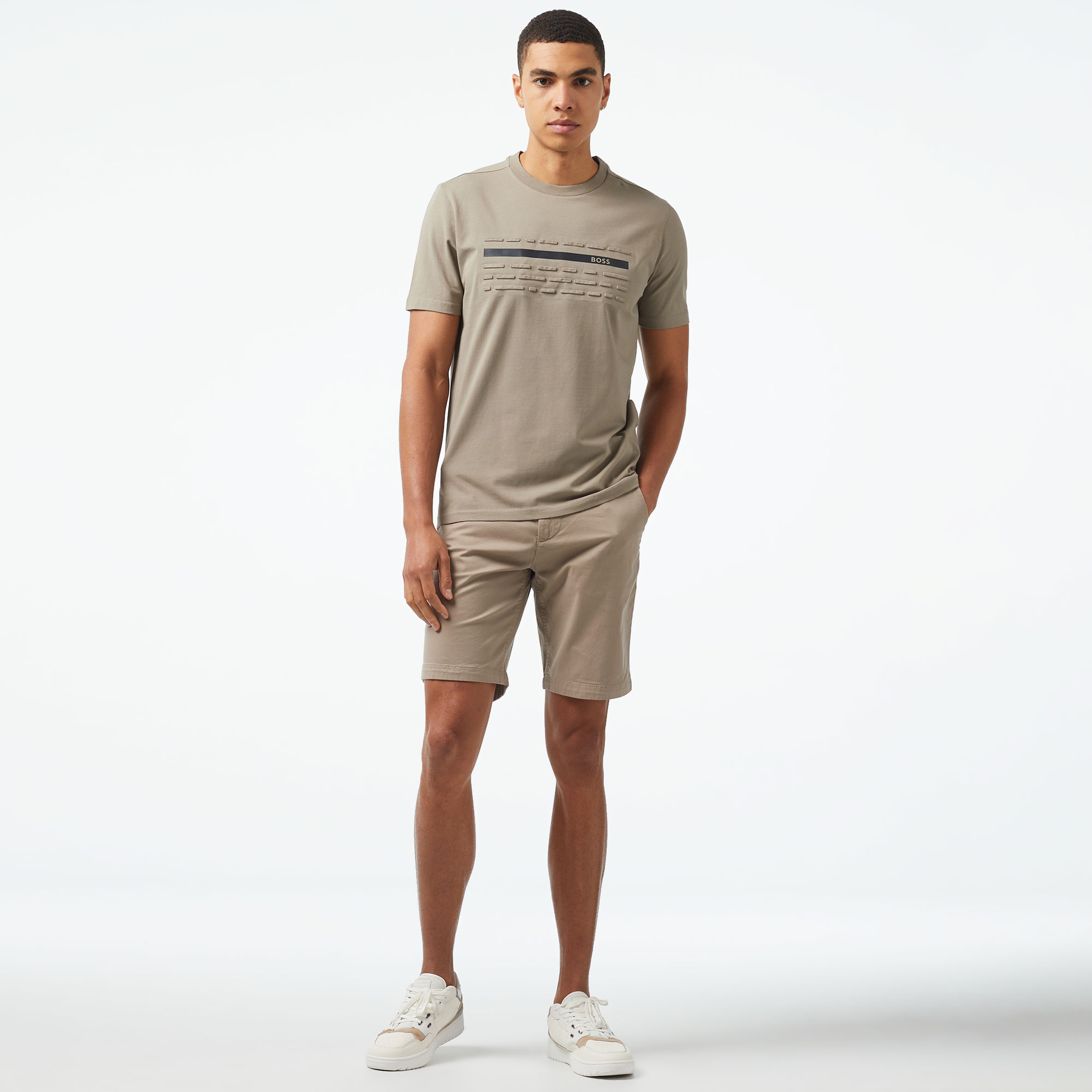 Boss Erkek Bej T-Shirt