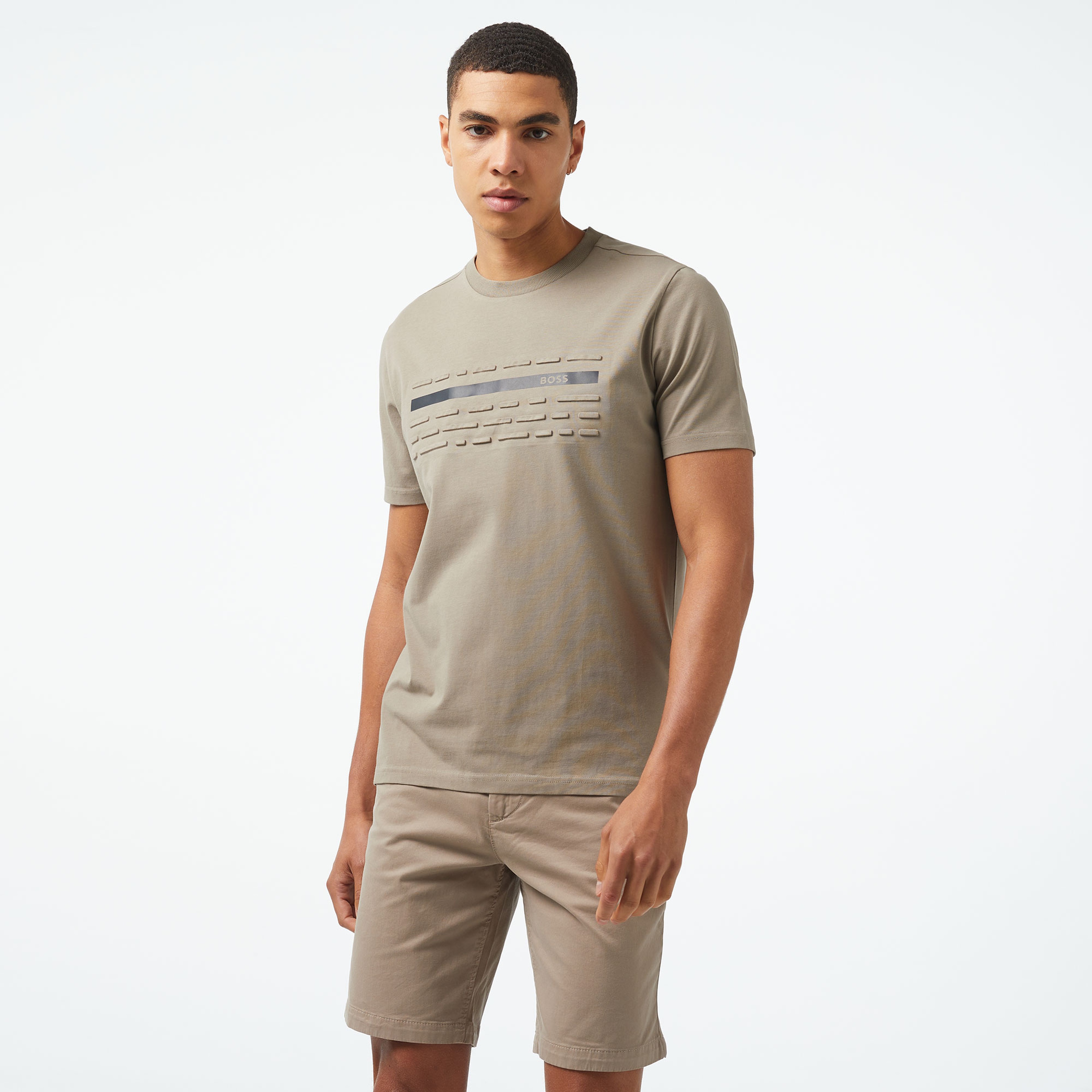 Boss Erkek Bej T-Shirt