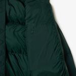 Kadın Relaxed Fit Kapüşonlu Koyu Yeşil Şişme Mont