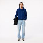 Erkek Regular Fit Fermuarlı Mavi Sweatshirt