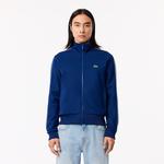 Erkek Regular Fit Fermuarlı Mavi Sweatshirt