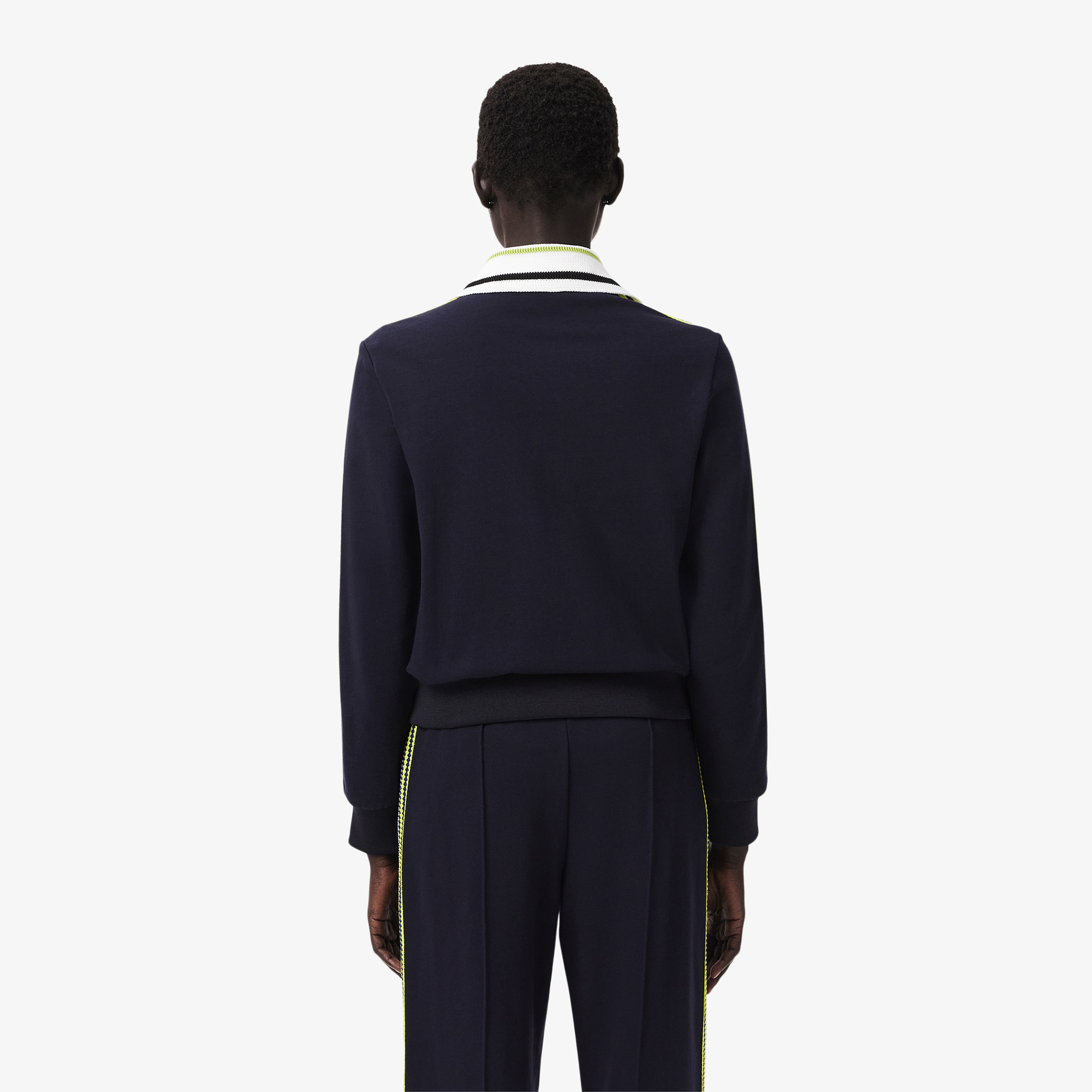 Kadın Regular Fit Gömlek Yaka Lacivert Sweatshirt