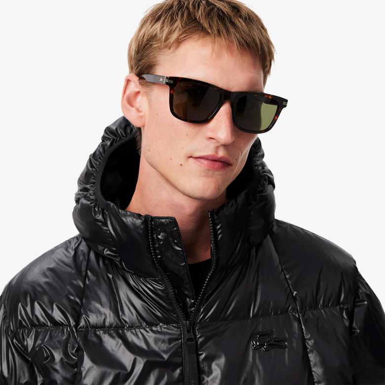 Erkek Relaxed Fit Kapüşonlu Siyah Mont