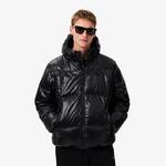 Erkek Relaxed Fit Kapüşonlu Siyah Mont