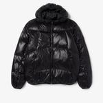 Erkek Relaxed Fit Kapüşonlu Siyah Mont