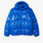 Erkek Relaxed Fit Kapüşonlu Mavi Mont