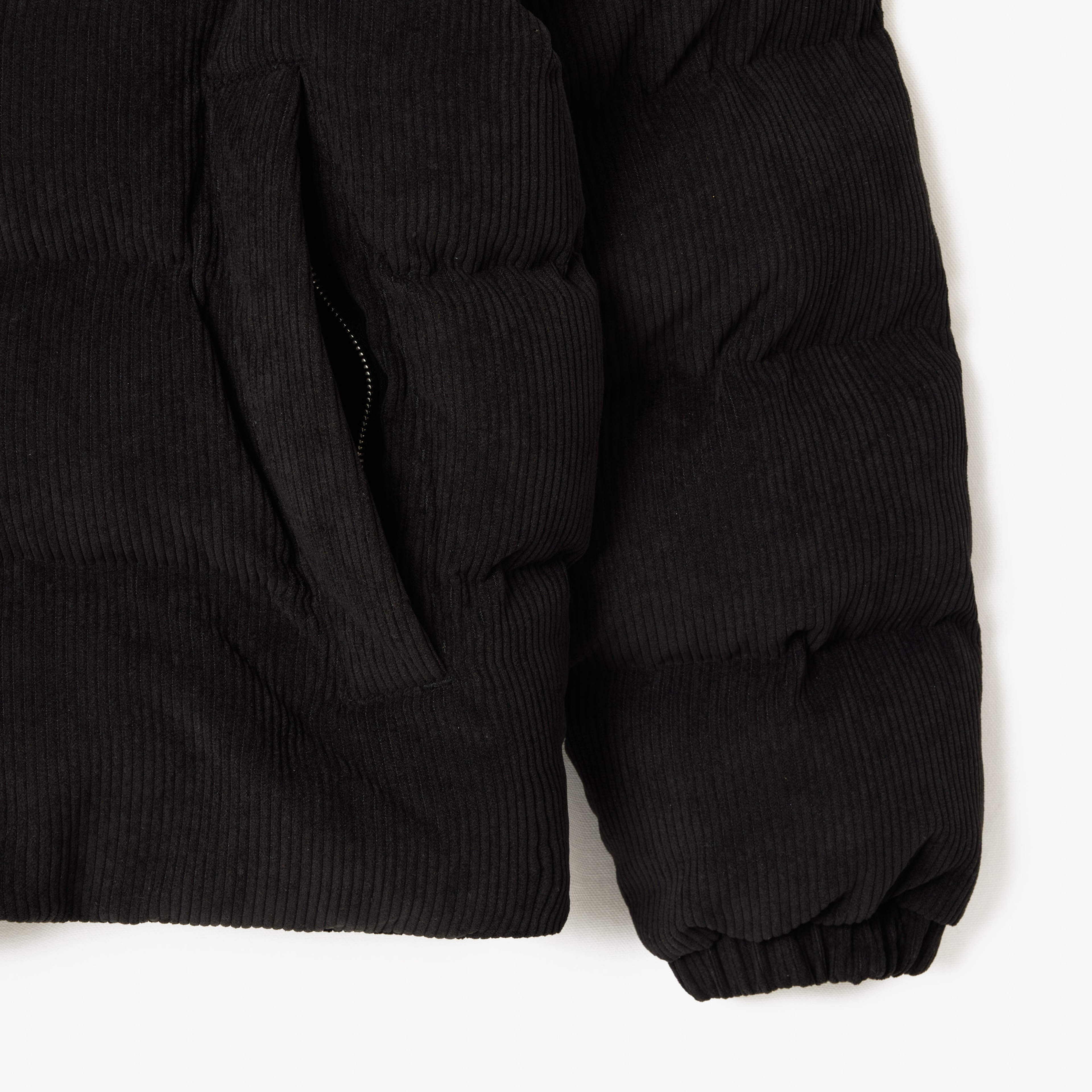 Erkek Relaxed Fit Dik Yaka Siyah Şişme Mont