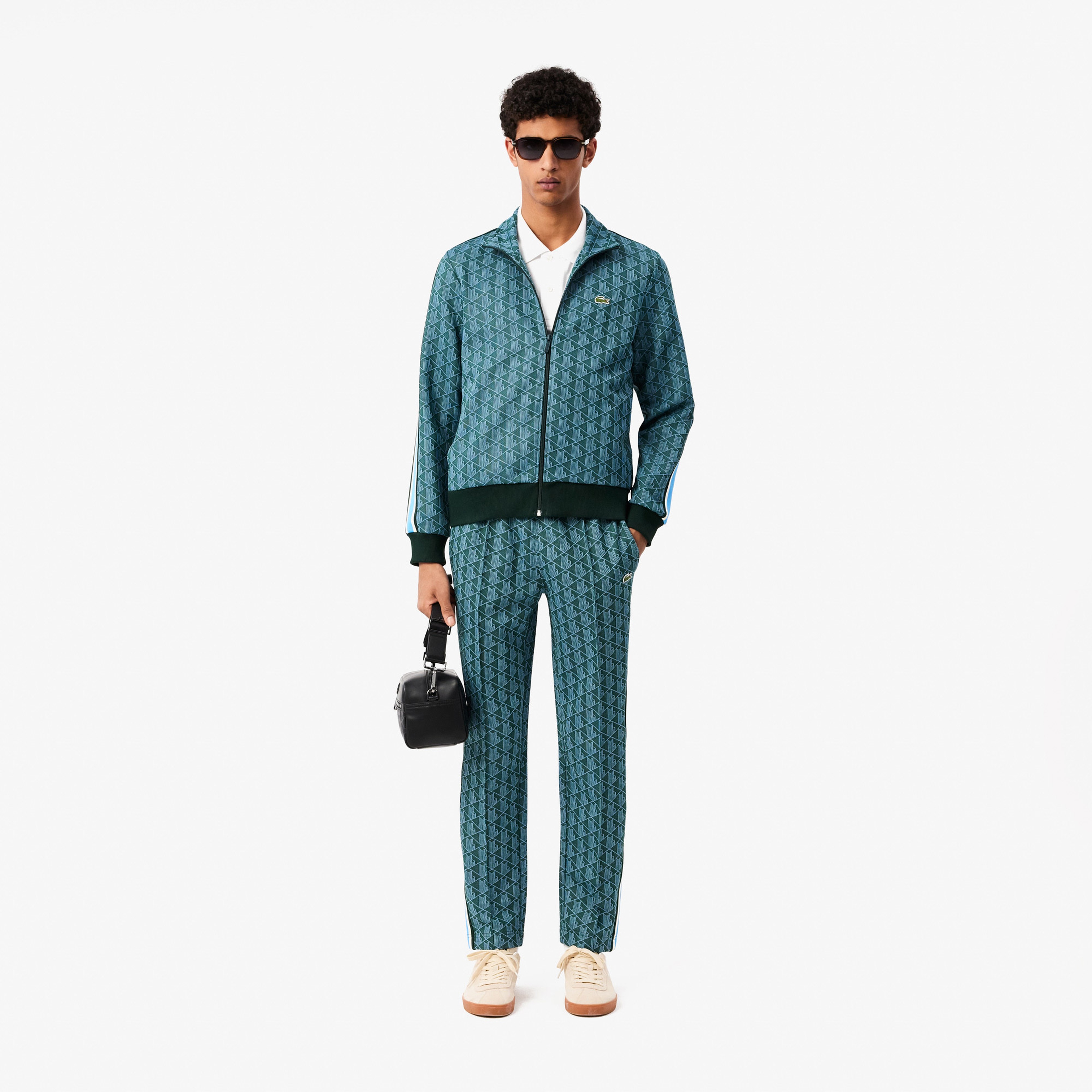 Paris Erkek Regular Fit Monogram Yeşil Eşofman Altı