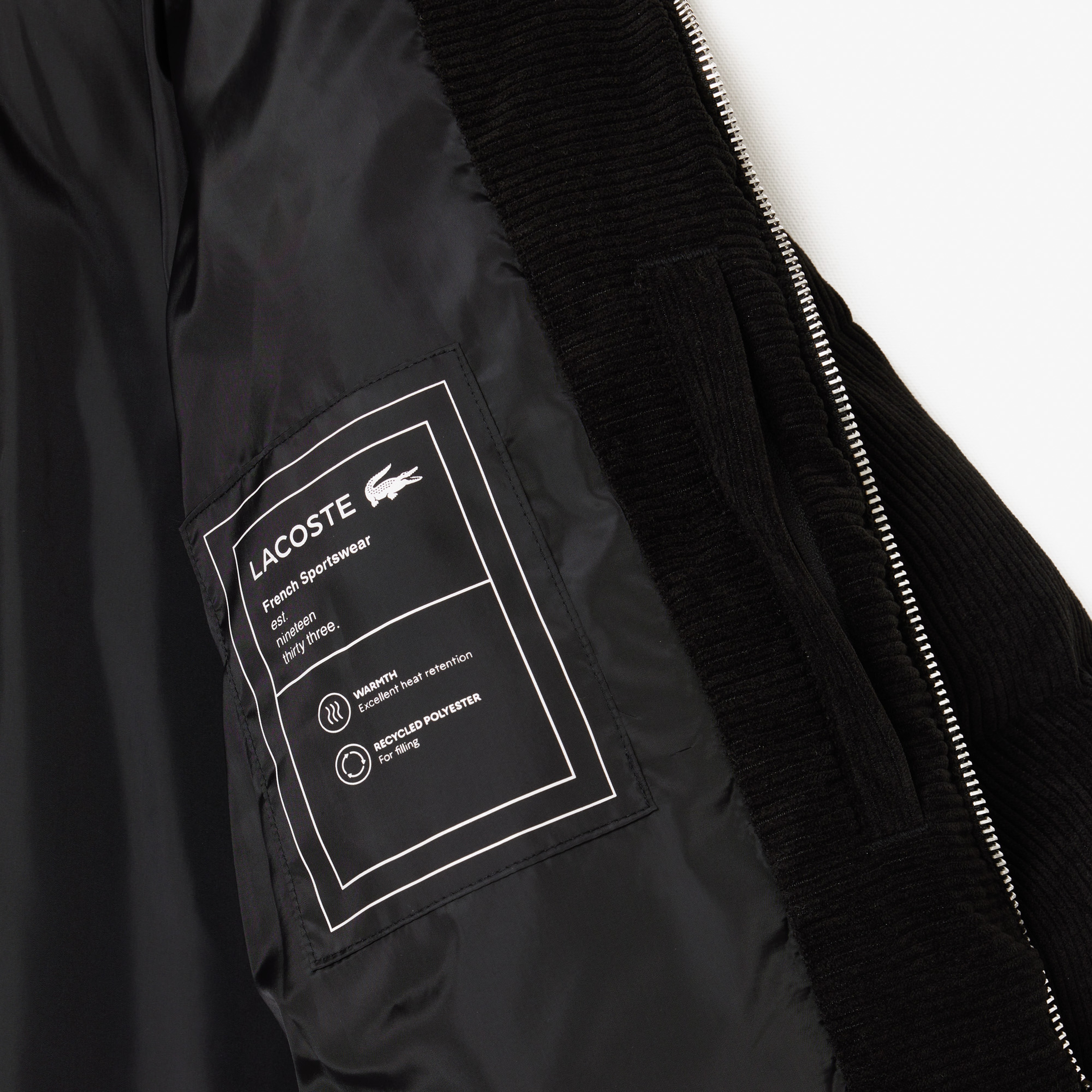 Erkek Relaxed Fit Dik Yaka Siyah Şişme Mont