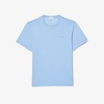 Unisex Classic Fit Bisiklet Yaka Açık Mavi T-Shirt