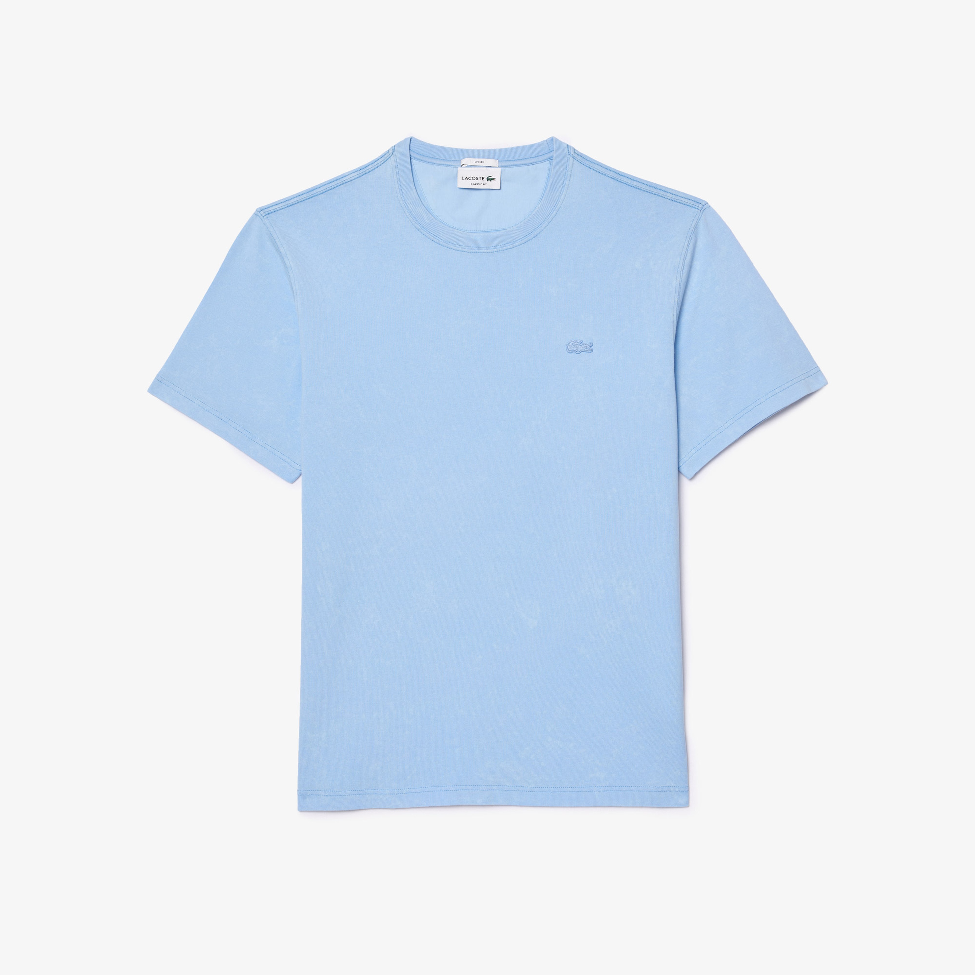 Unisex Classic Fit Bisiklet Yaka Açık Mavi T-Shirt