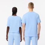 Unisex Classic Fit Bisiklet Yaka Açık Mavi T-Shirt