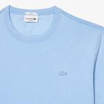 Unisex Classic Fit Bisiklet Yaka Açık Mavi T-Shirt