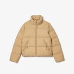 Kadın Relaxed Fit Kapüşonlu Kahverengi Şişme Mont