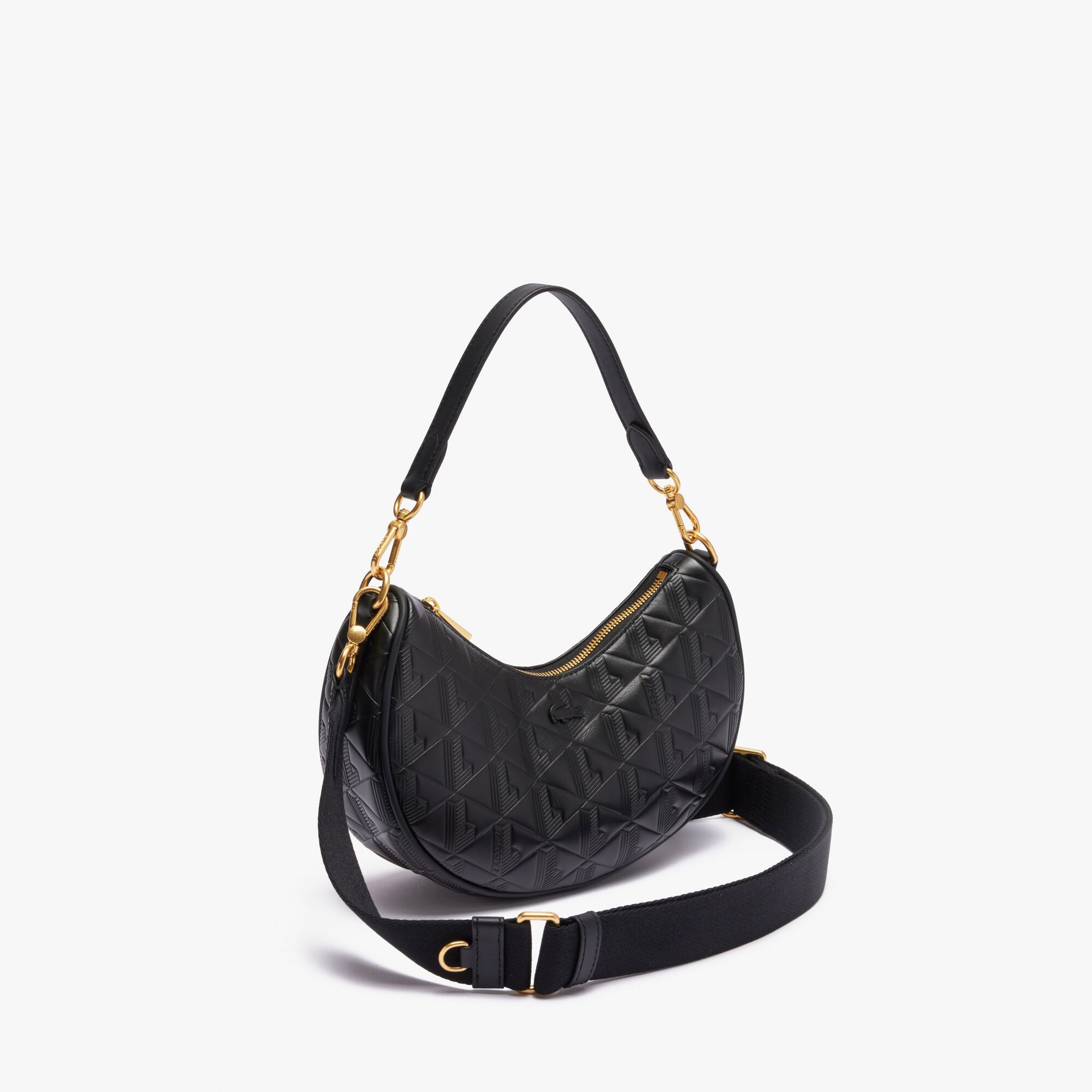 Maheki Kadın Monogram Deri  Siyah Omuz Çantası