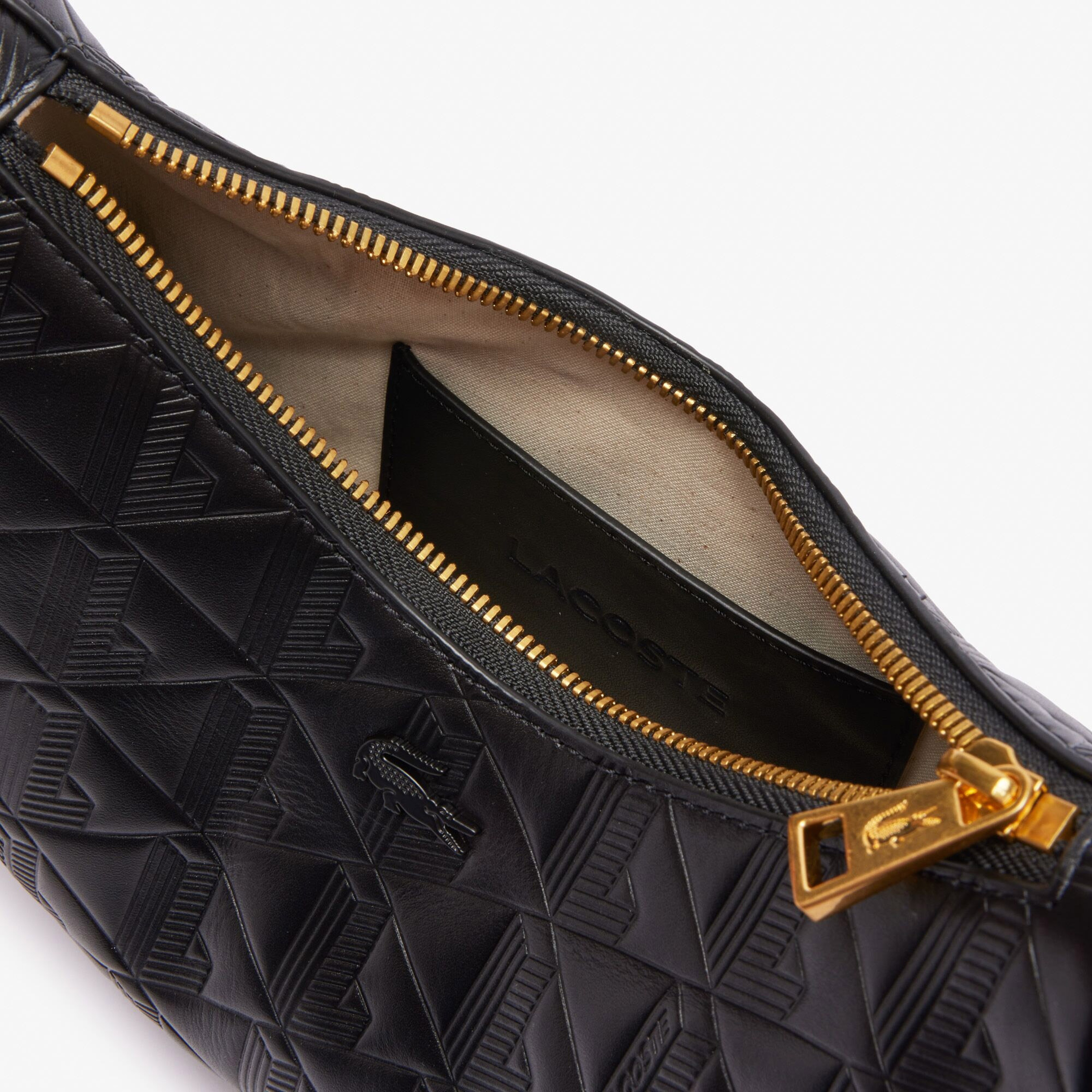 Maheki Kadın Monogram Deri  Siyah Omuz Çantası