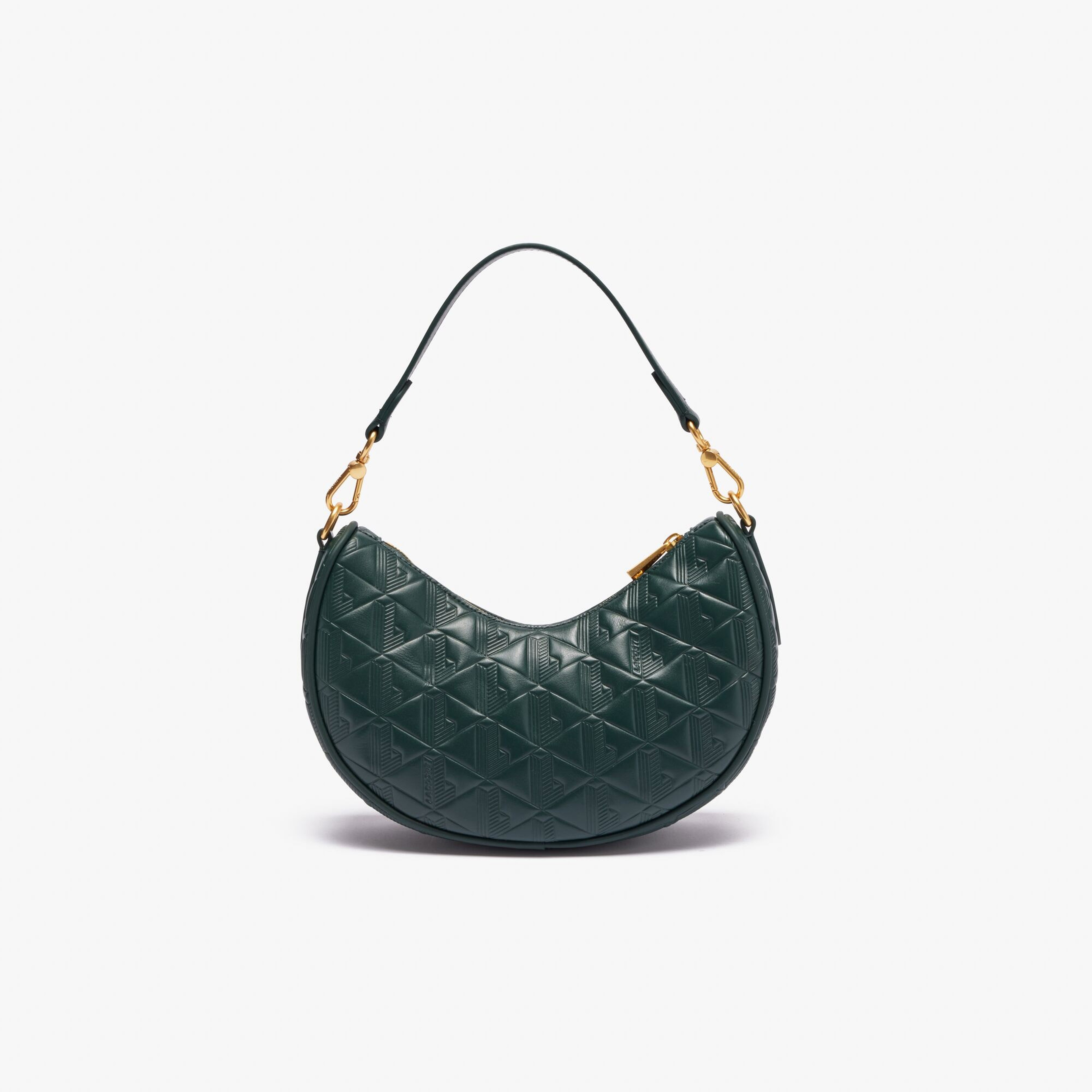 Maheki Kadın Monogram Deri Koyu Yeşil Omuz Çantası