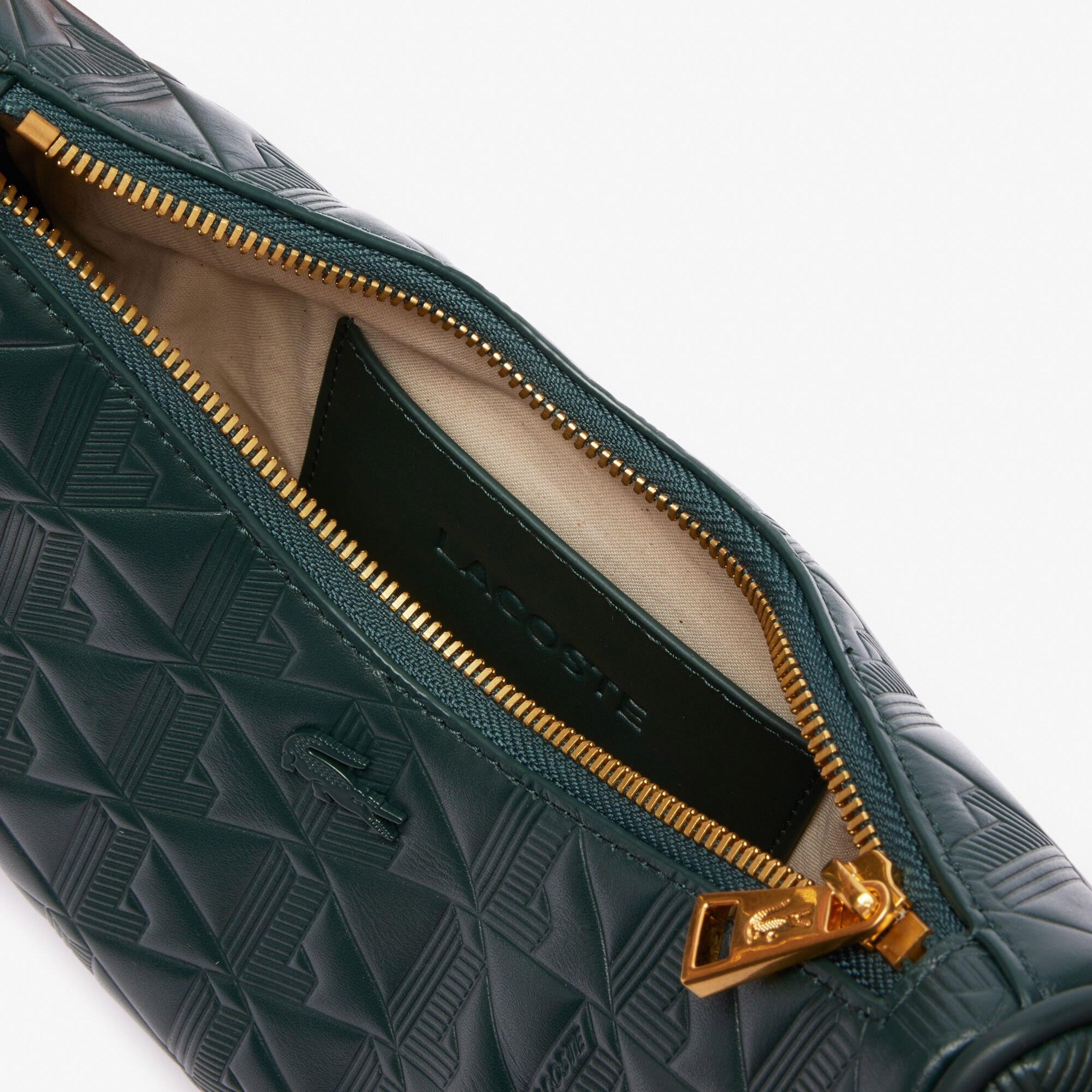 Maheki Kadın Monogram Deri Koyu Yeşil Omuz Çantası