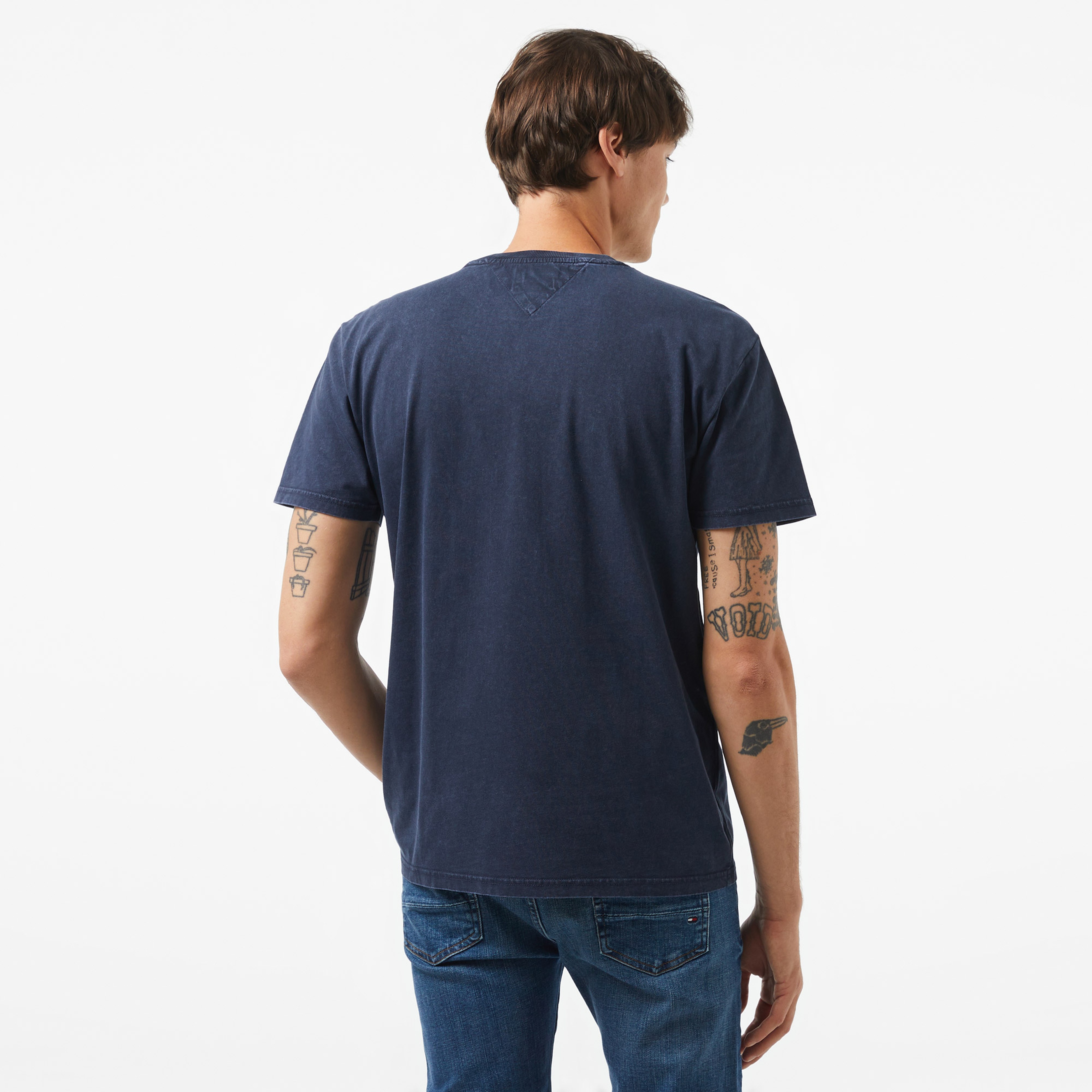 Tommy Jeans Reg Archive Erkek Mavi T-Shirt
