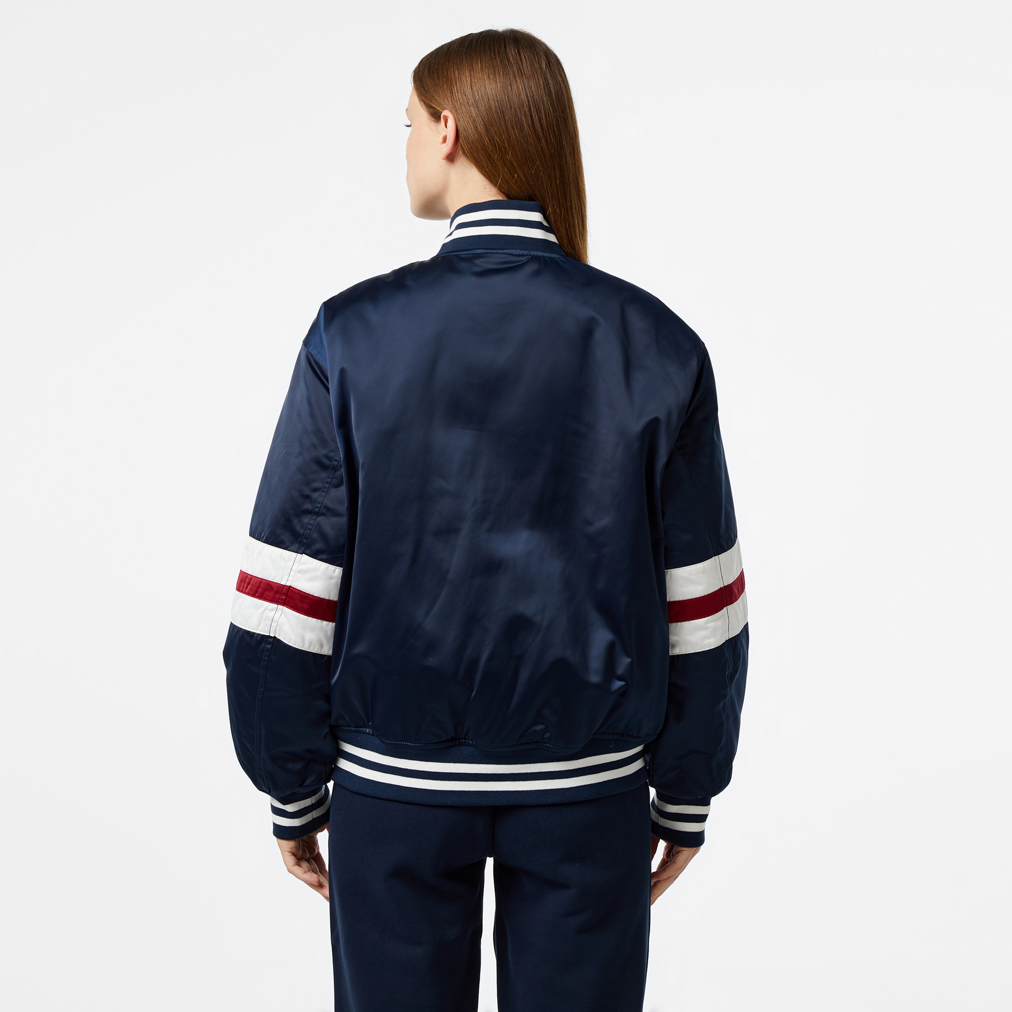 Tommy Jeans Letterman Kadın Mavi Ceket