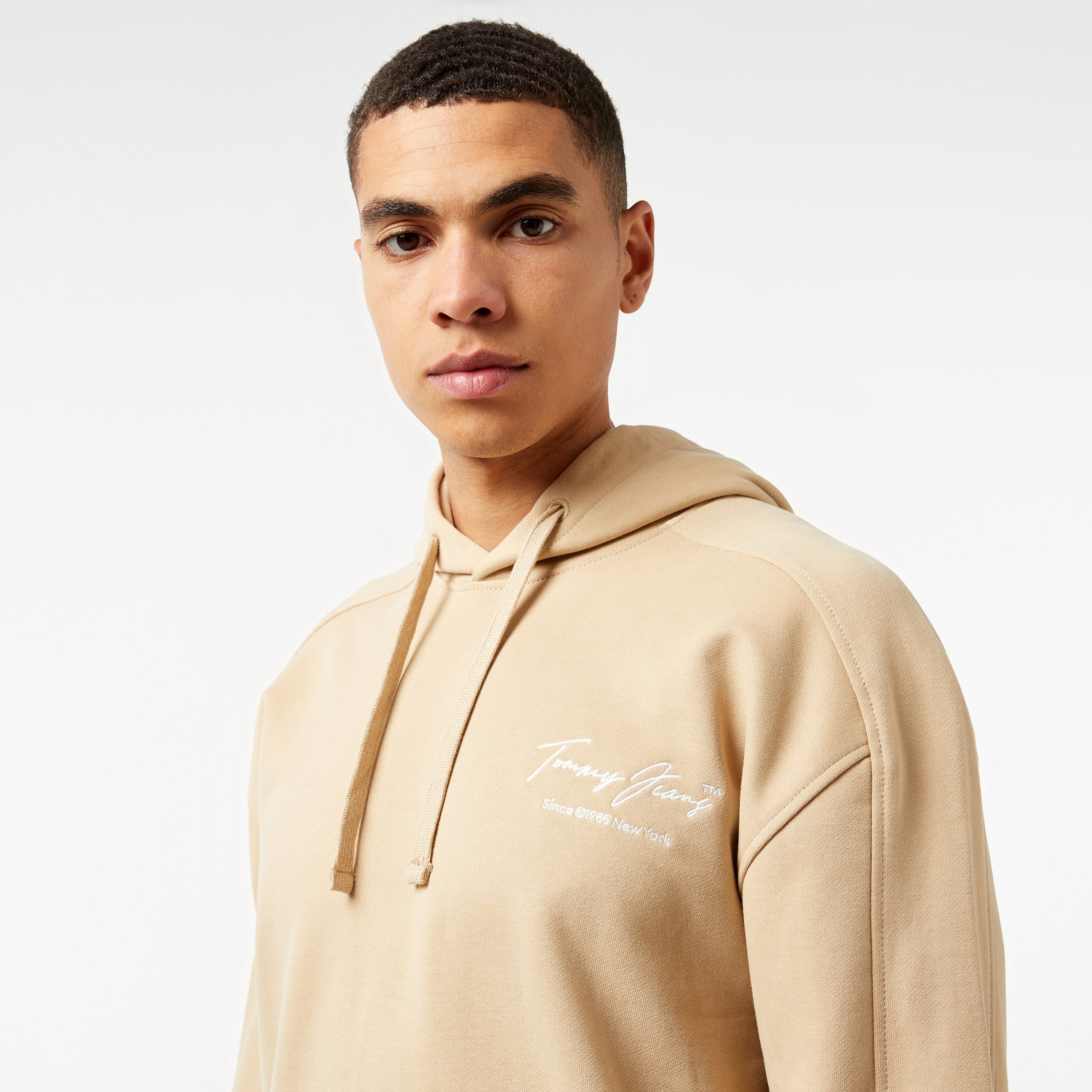 Tommy Jeans Reg Vintage Dna Erkek Bej Sweatshirt