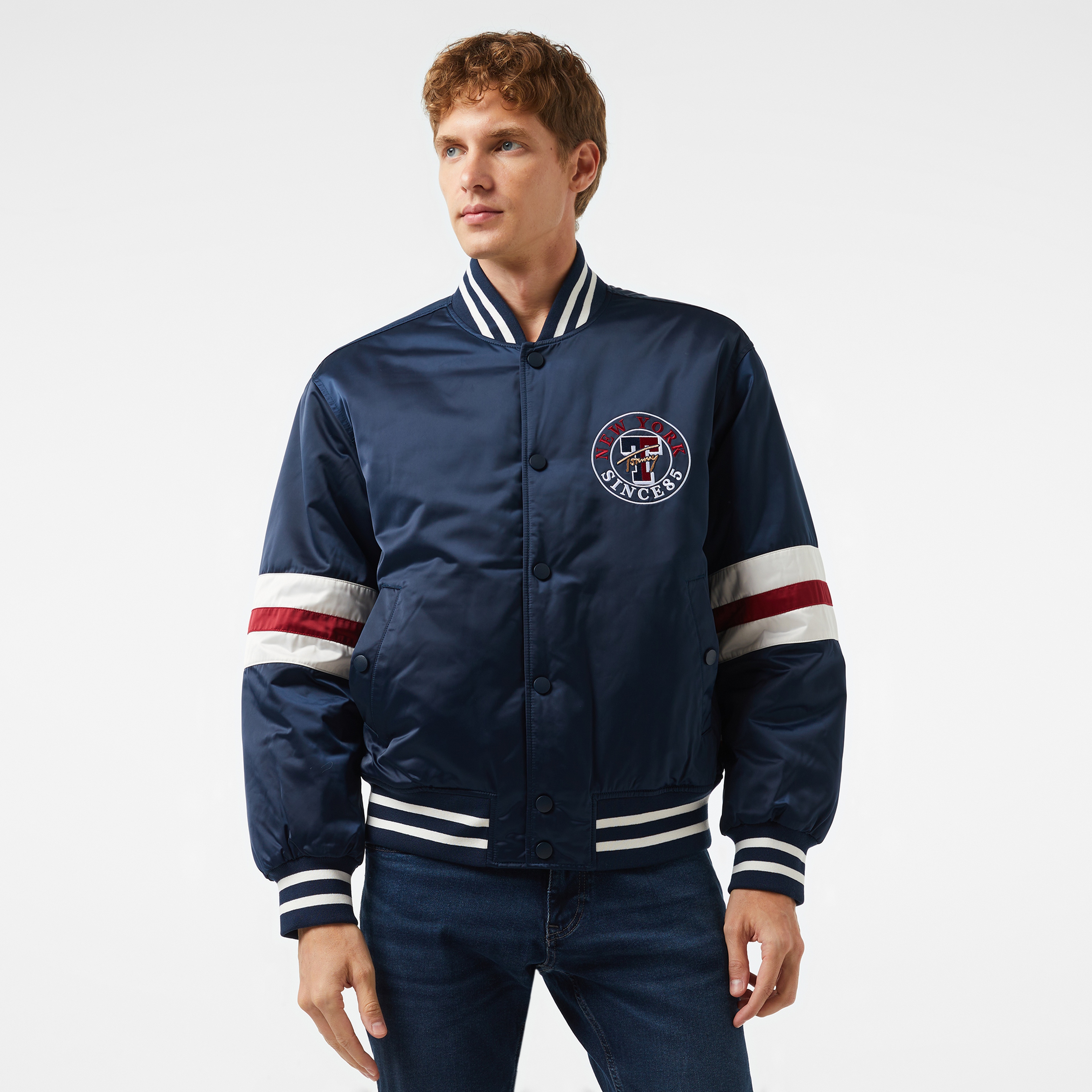 Tommy Jeans Varsity Explorer Erkek Mavi Ceket