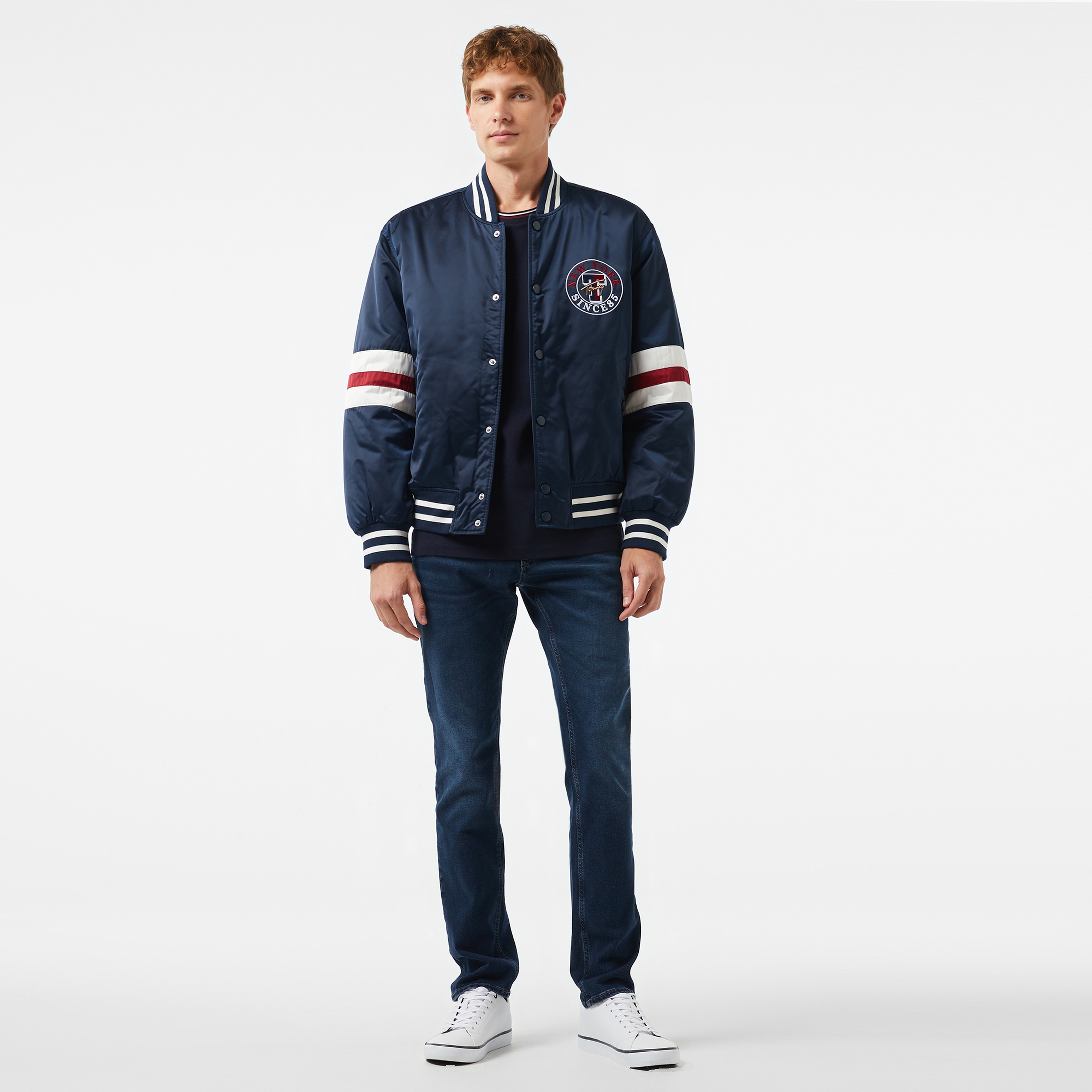 Tommy Jeans Varsity Explorer Erkek Mavi Ceket