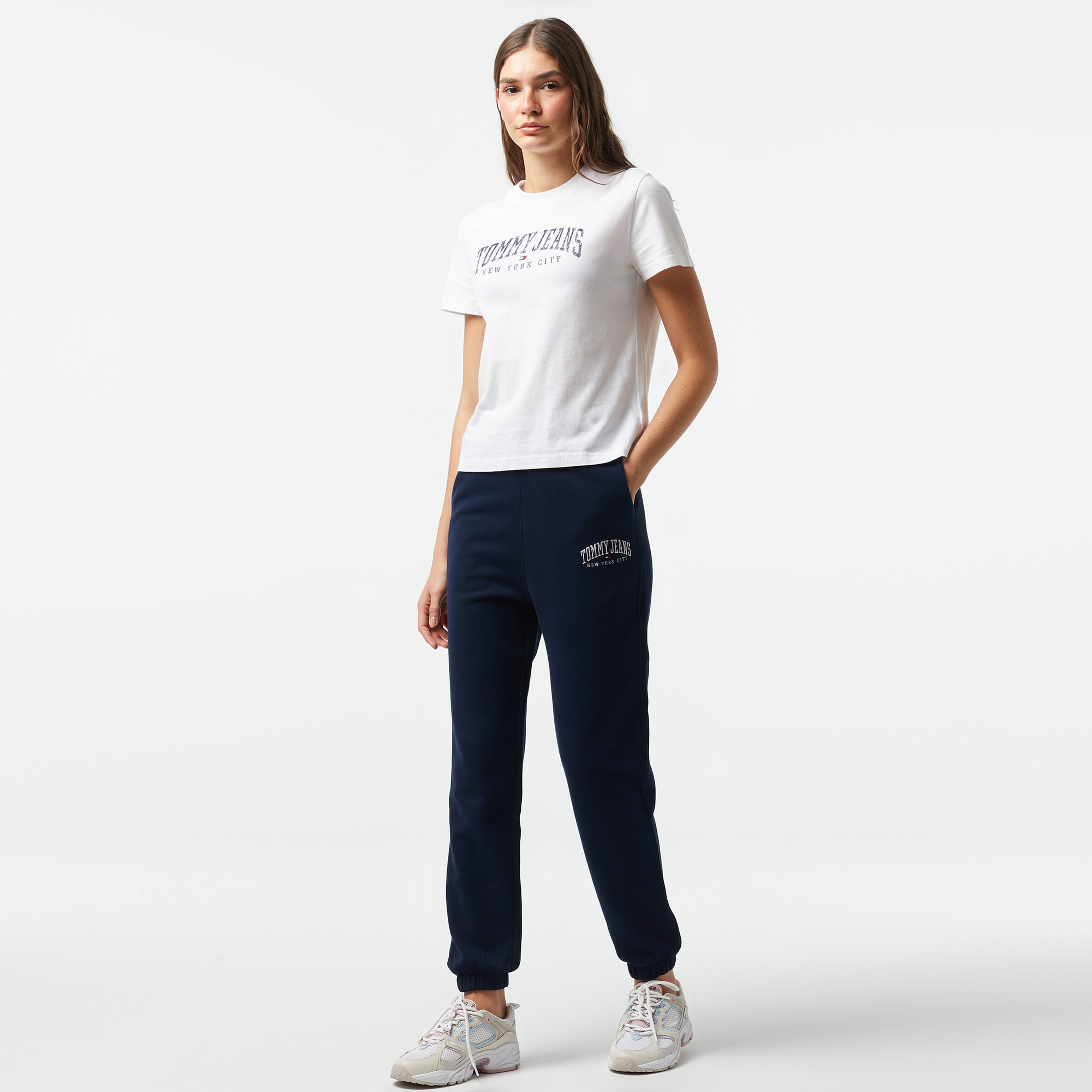 Tommy Jeans Rlx Varsity Kadın Mavi Eşofman Alti